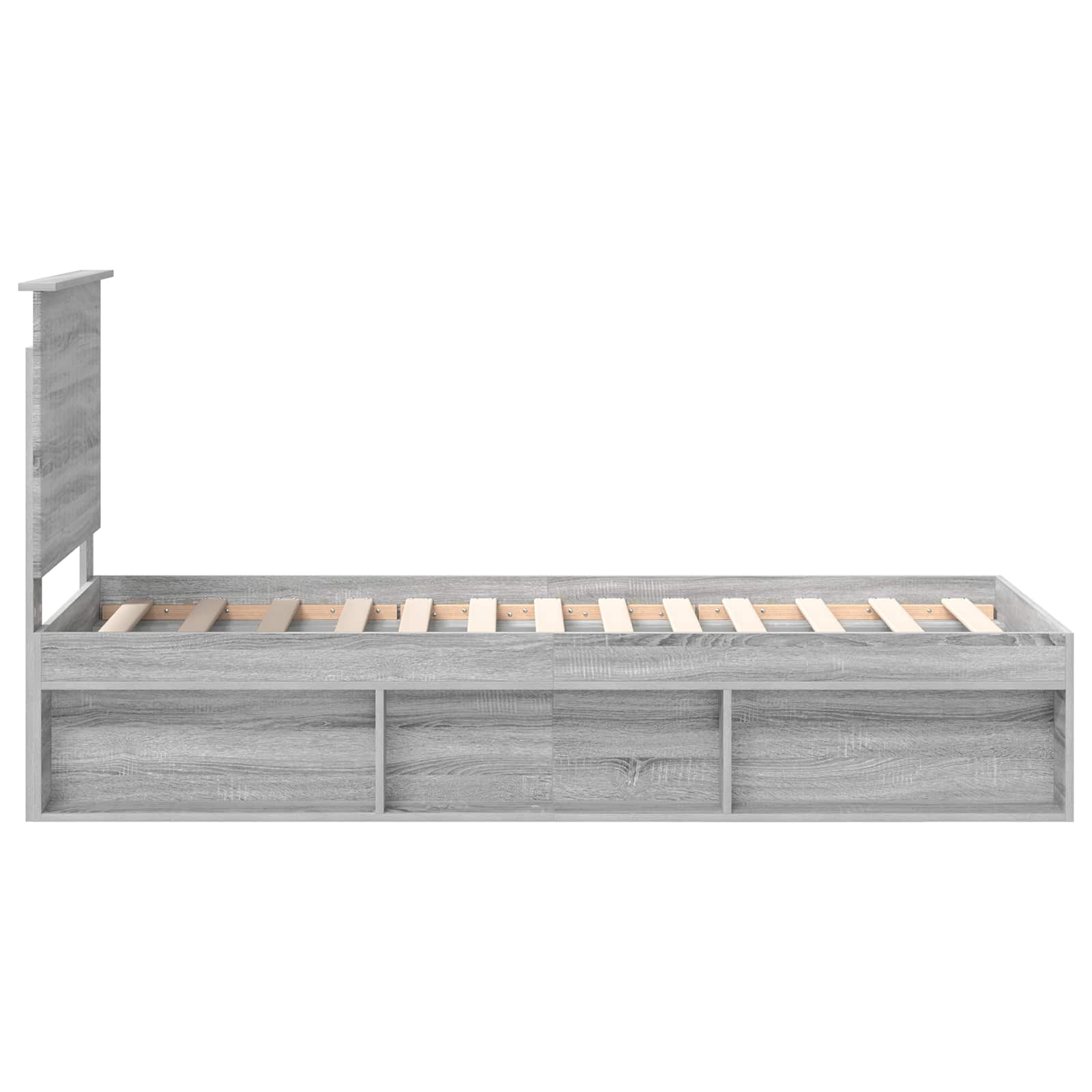 Bedframe Grijs Sonoma 75 x 190 cm Massief grenenhout is nu te koop bij PeponiXL, paradijselijk wonen!