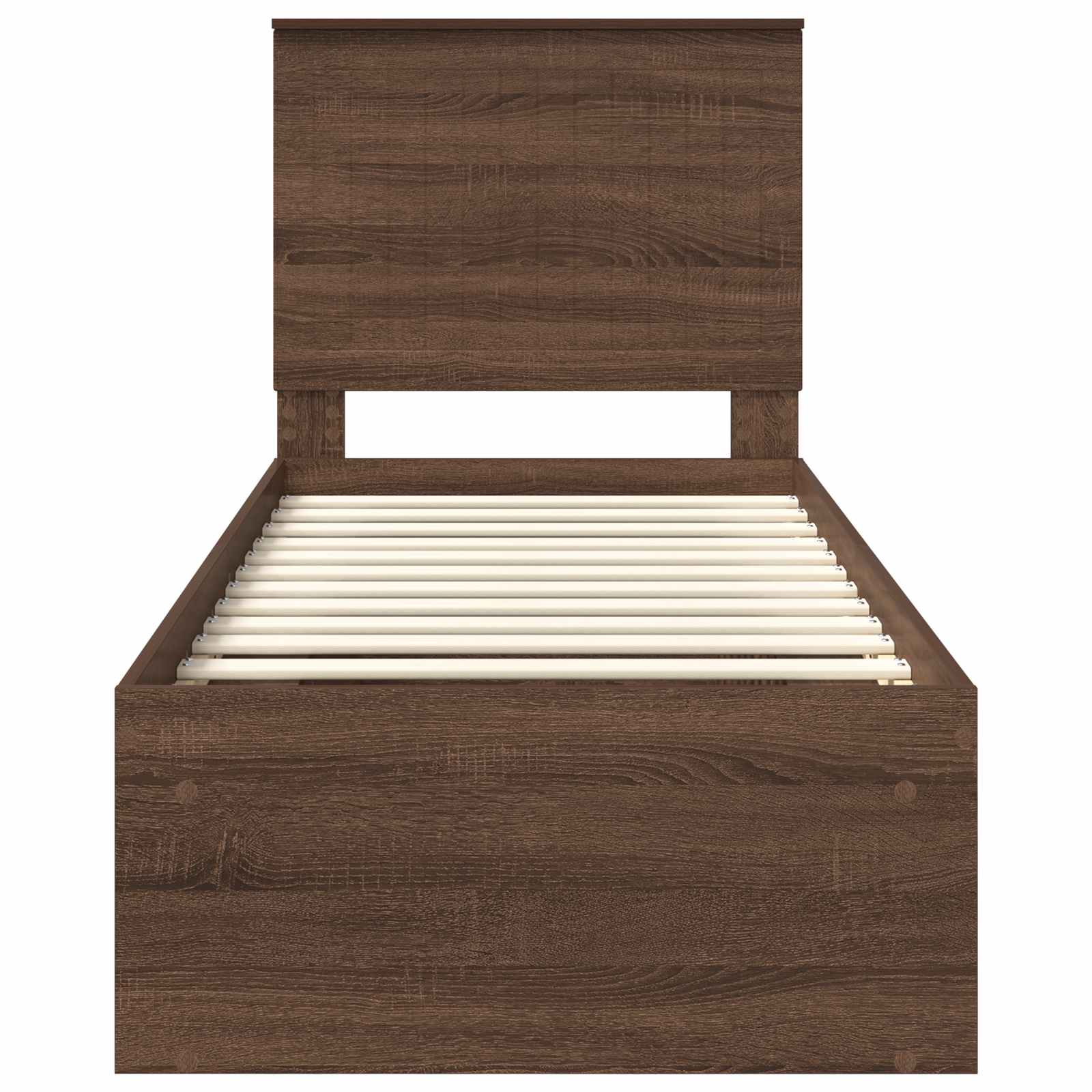 Bedframe Bruin Eiken 75 x 190 cm Massief grenenhout is nu te koop bij PeponiXL, paradijselijk wonen!