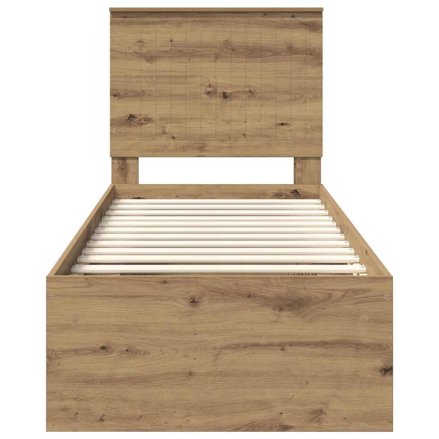 Bedframe Ambachtelijk eiken 75 x 190 cm Massief grenenhout is nu te koop bij PeponiXL, paradijselijk wonen!