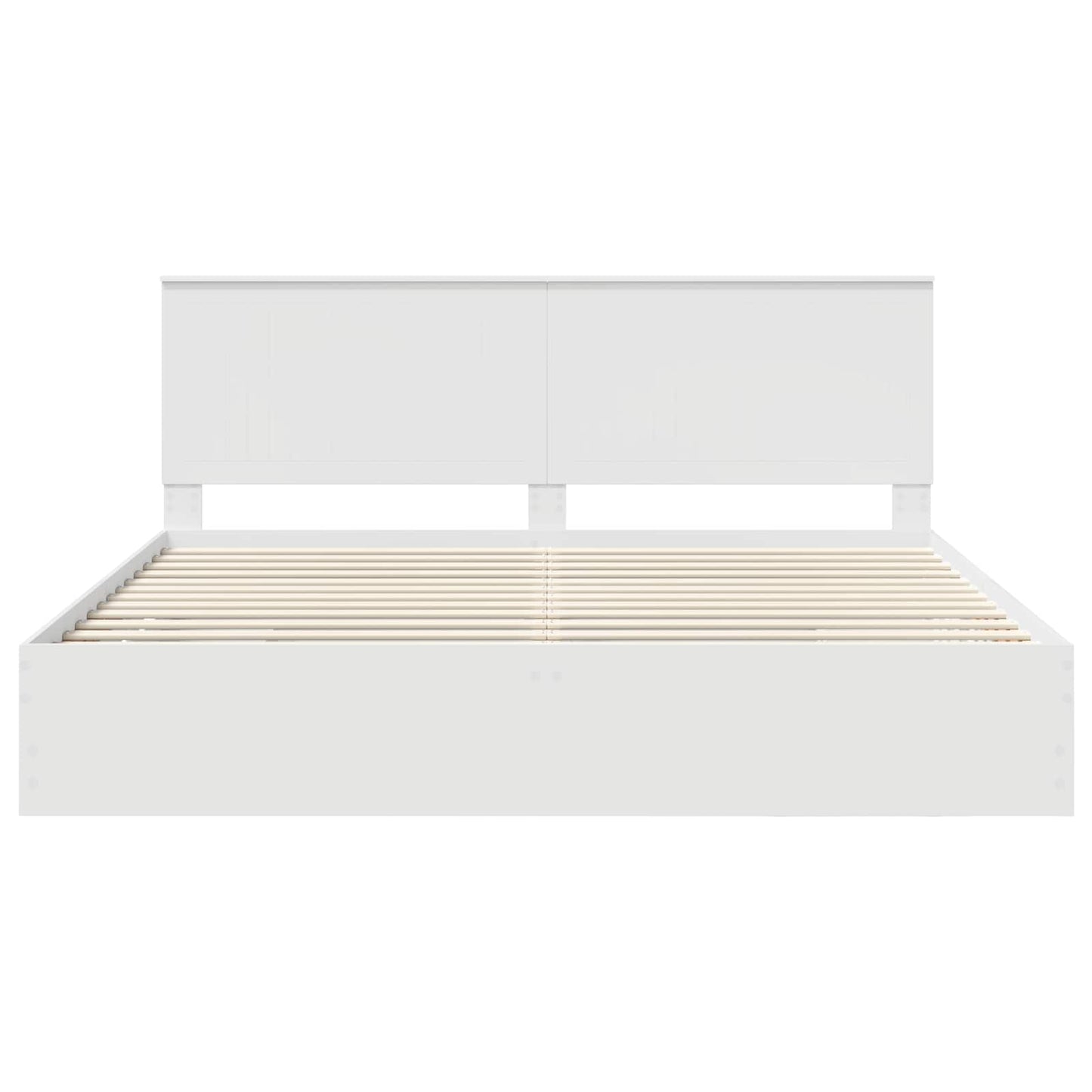 Bedframe met lade met opslag Wit 200 x 200 cm Ingenieurshout is nu te koop bij PeponiXL, paradijselijk wonen!