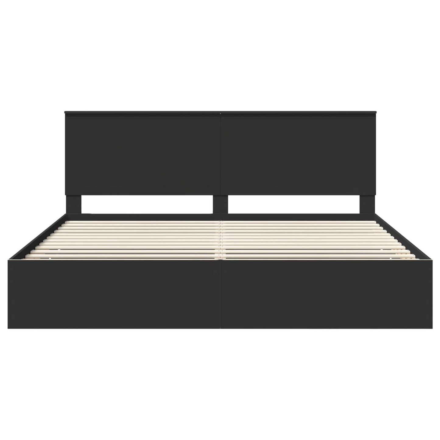 Bedframe met lade met opslag Zwart 200 x 200 cm Ingenieurshout is nu te koop bij PeponiXL, paradijselijk wonen!