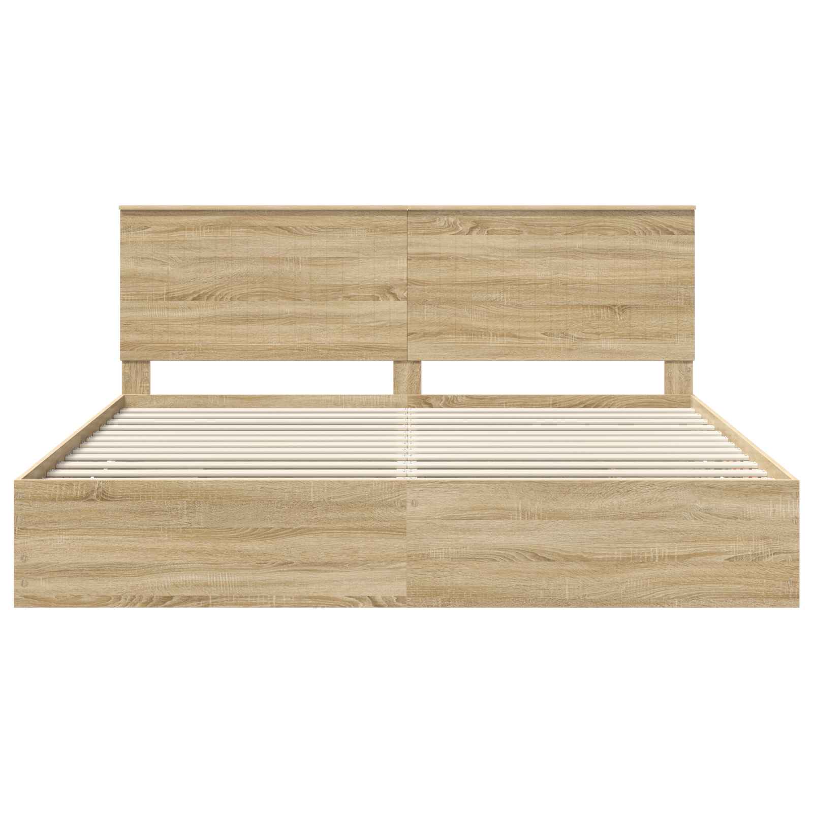 Bedframe met lade Sonoma Eiken 200 x 200 cm Ingenieurshout is nu te koop bij PeponiXL, paradijselijk wonen!