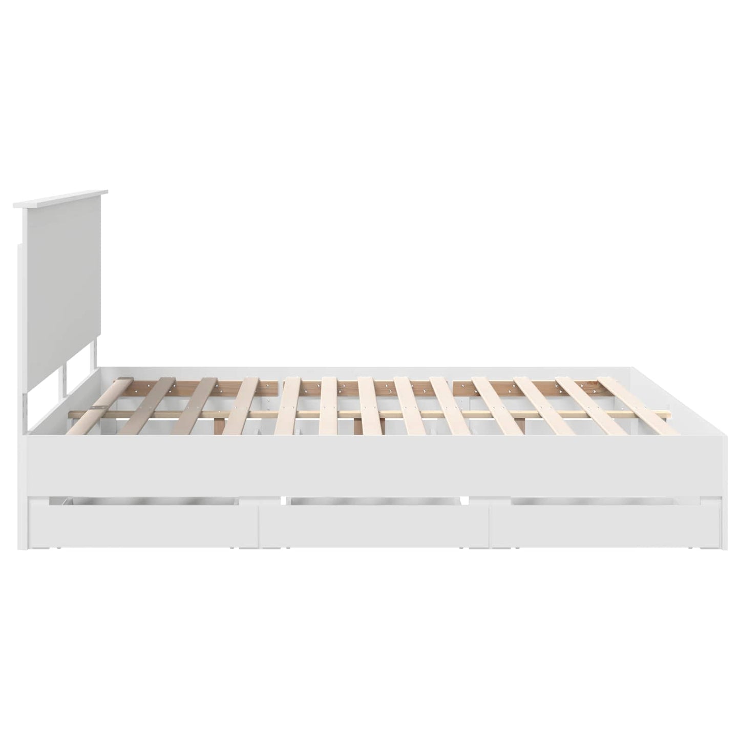 Bedframe met lade met opslag Wit 180 x 200 cm Ingenieurshout is nu te koop bij PeponiXL, paradijselijk wonen!