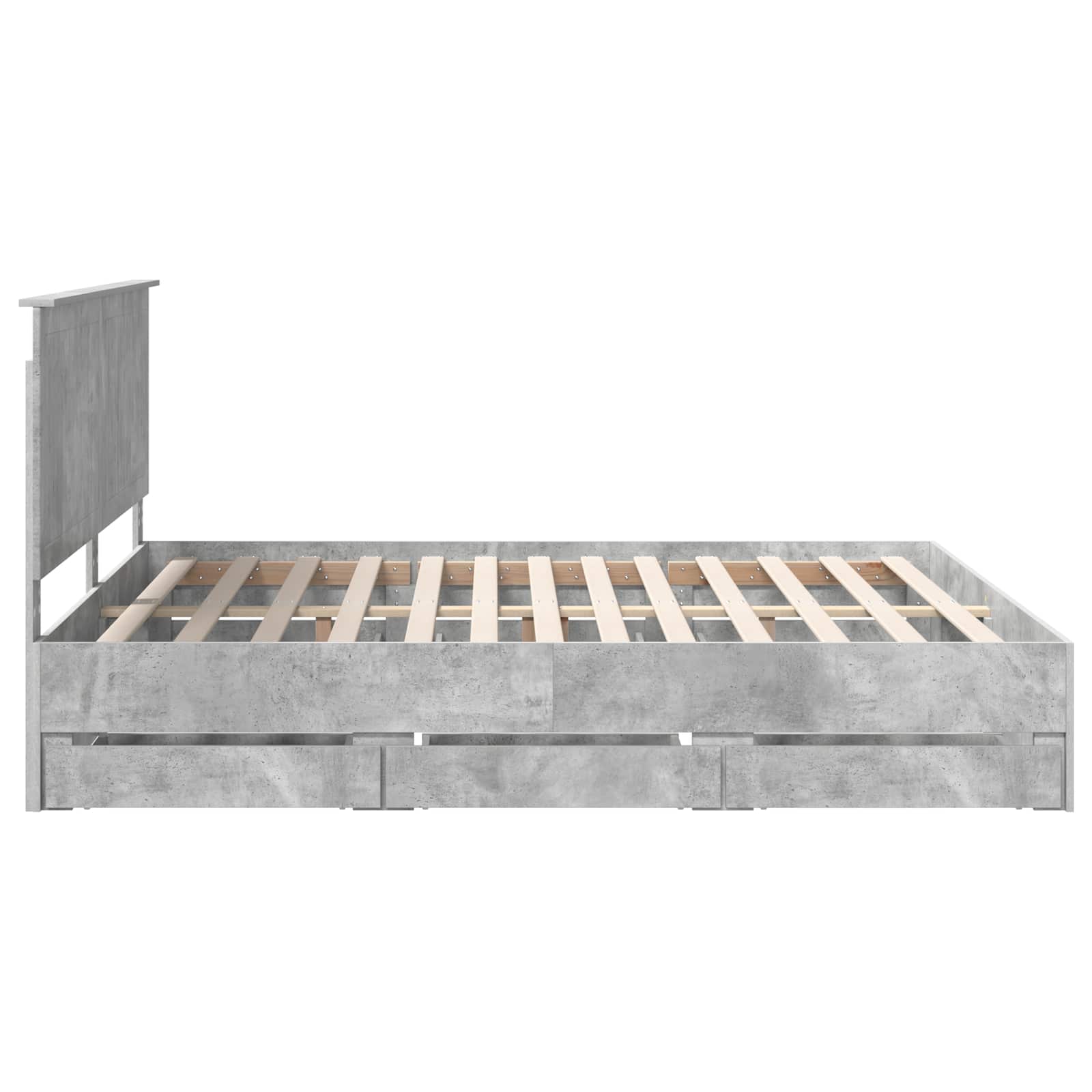 Bedframe met lade Beton Grijs 180 x 200 cm Ingenieurshout is nu te koop bij PeponiXL, paradijselijk wonen!