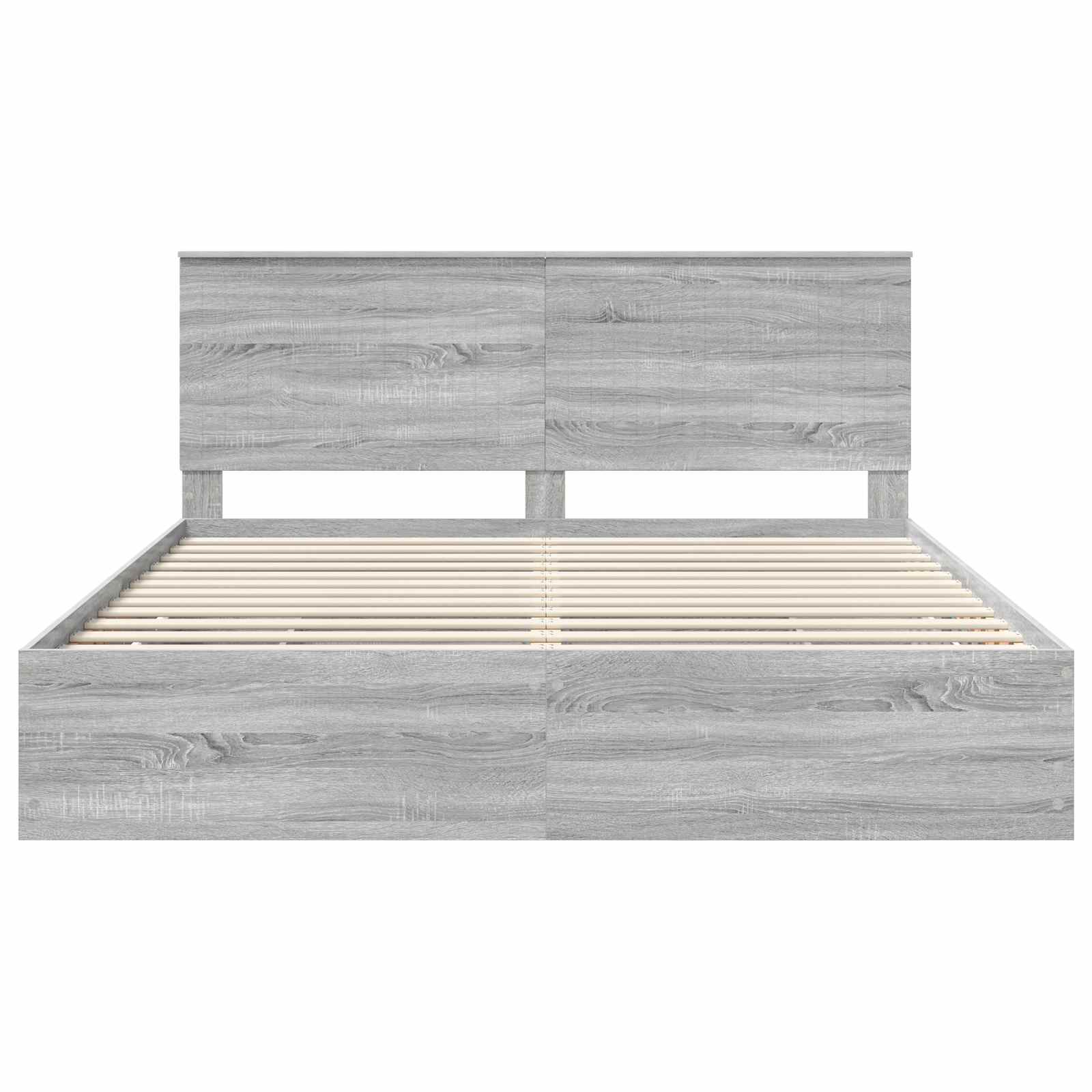 Bedframe met lade Grijs Sonoma 180 x 200 cm Ingenieurshout is nu te koop bij PeponiXL, paradijselijk wonen!