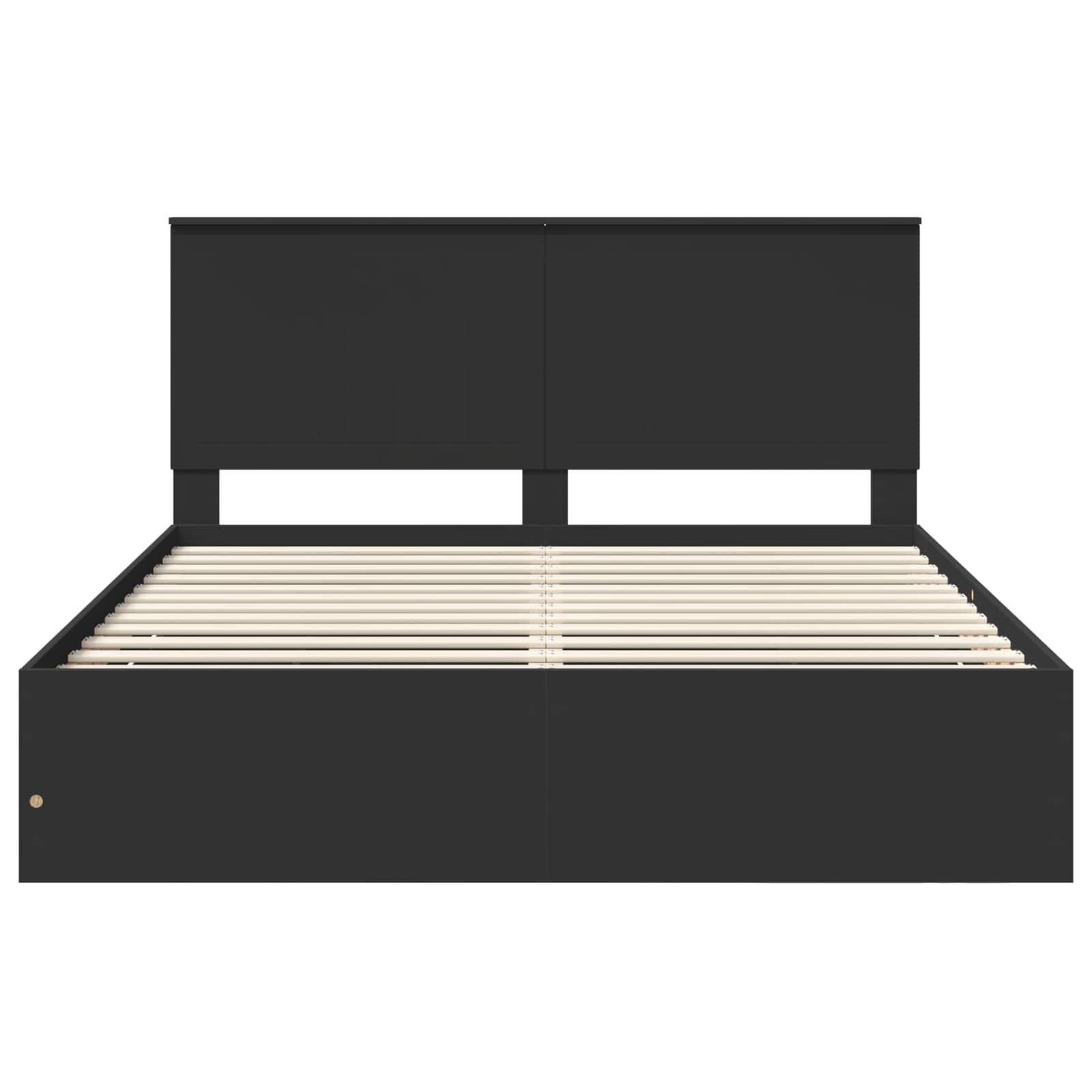 Bedframe met lade met opslag Zwart 160 x 200 cm Ingenieurshout is nu te koop bij PeponiXL, paradijselijk wonen!