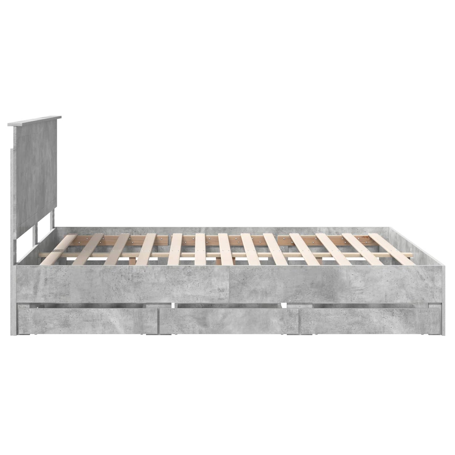Bedframe met lade Beton Grijs 160 x 200 cm Ingenieurshout is nu te koop bij PeponiXL, paradijselijk wonen!