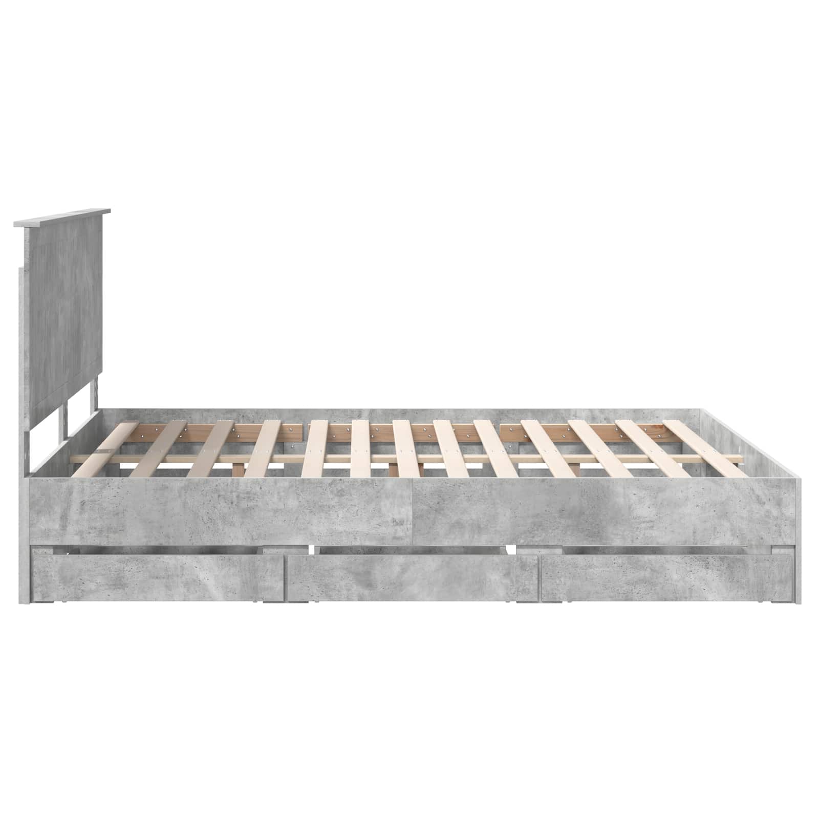 Bedframe met lade Beton Grijs 160 x 200 cm Ingenieurshout is nu te koop bij PeponiXL, paradijselijk wonen!