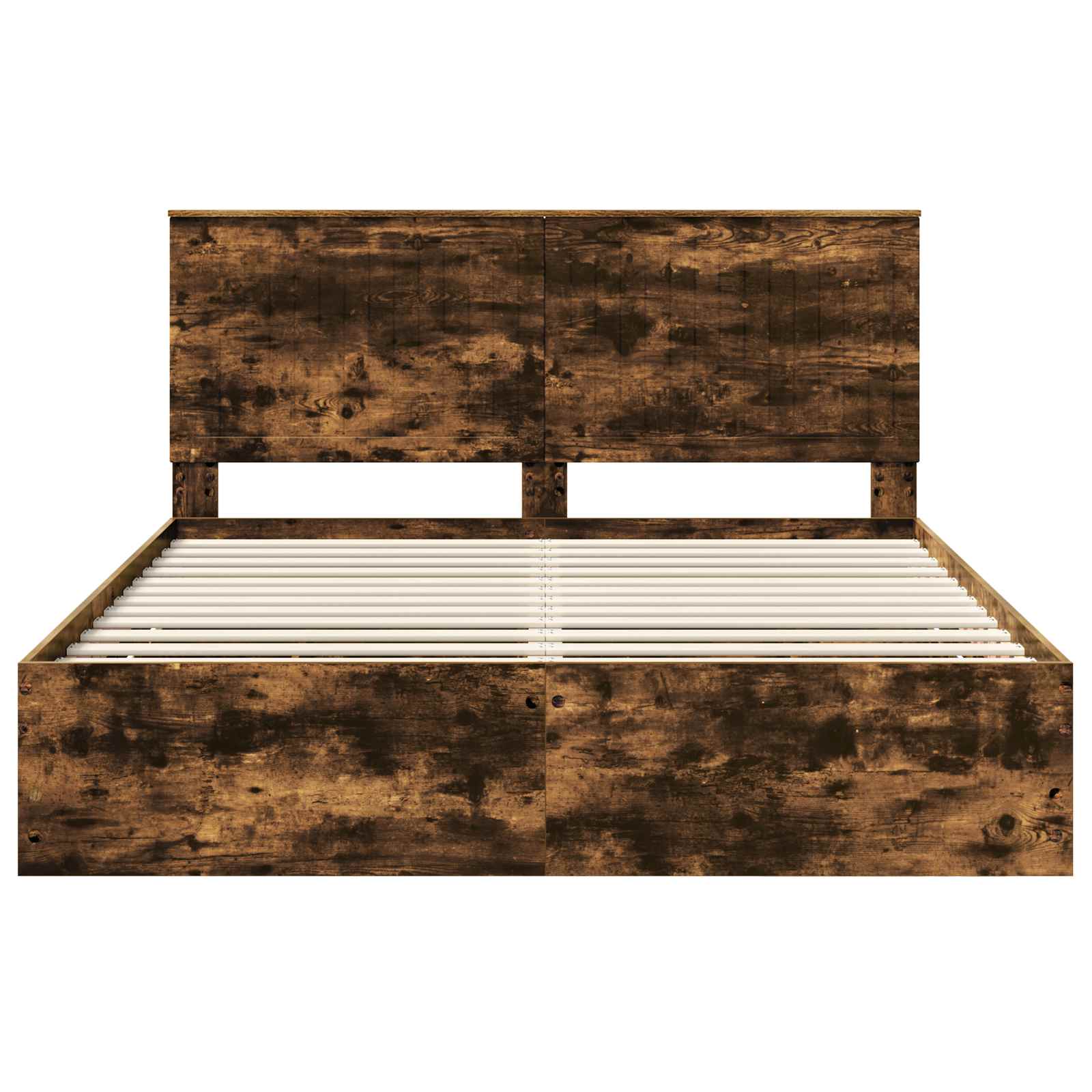 Bedframe met lade Gerookt eiken 160 x 200 cm Ingenieurshout is nu te koop bij PeponiXL, paradijselijk wonen!