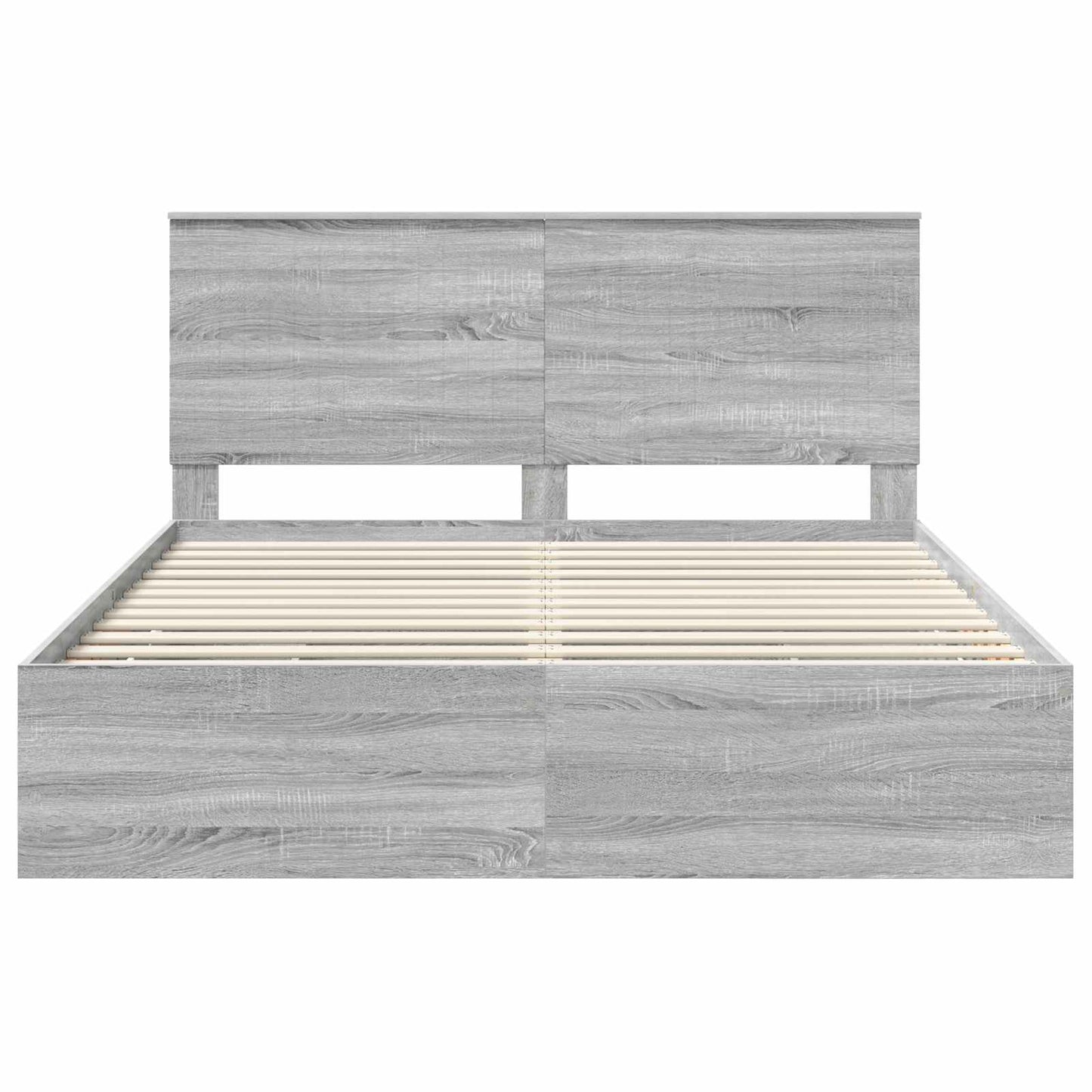 Bedframe met lade Grijs Sonoma 160 x 200 cm Ingenieurshout is nu te koop bij PeponiXL, paradijselijk wonen!
