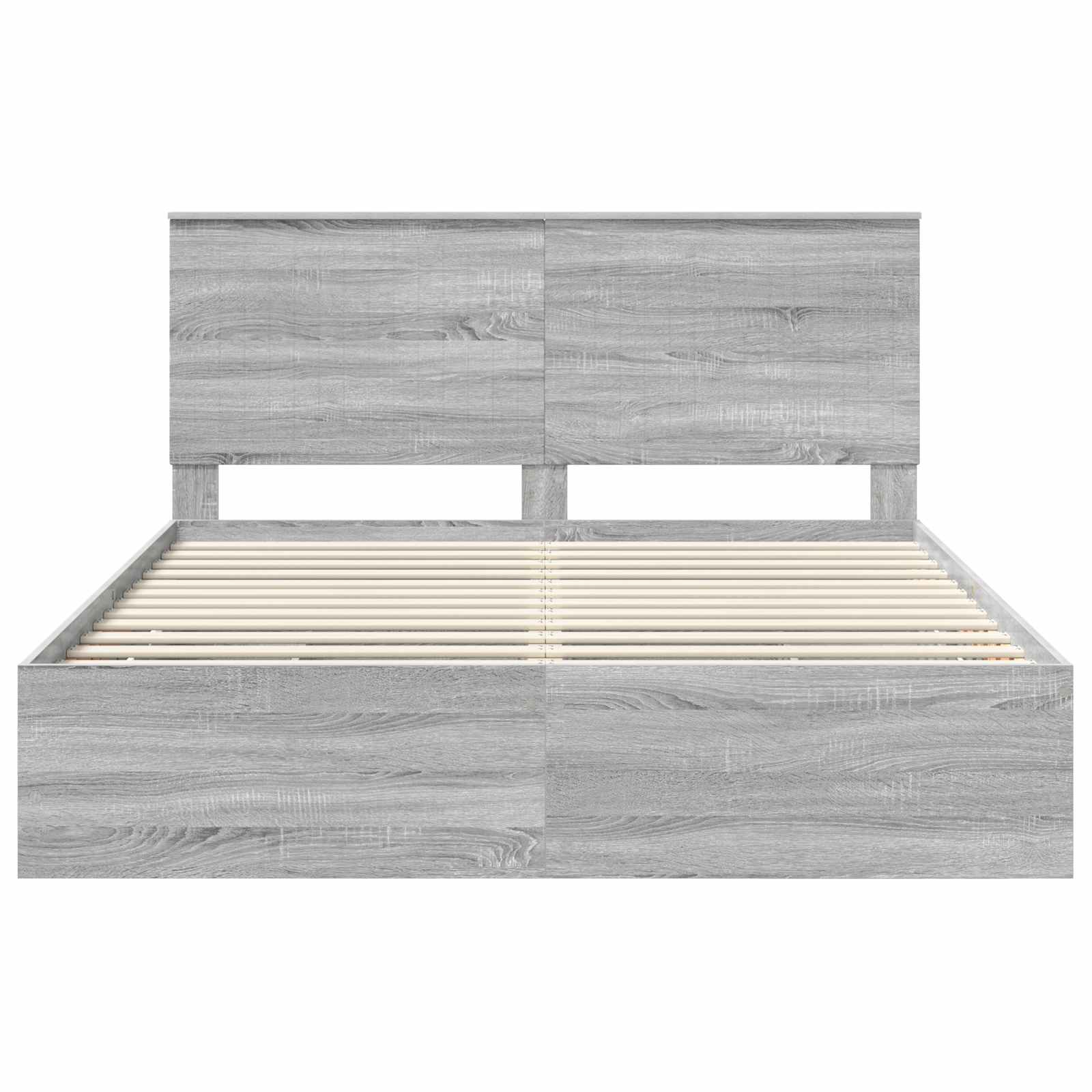 Bedframe met lade Grijs Sonoma 160 x 200 cm Ingenieurshout is nu te koop bij PeponiXL, paradijselijk wonen!
