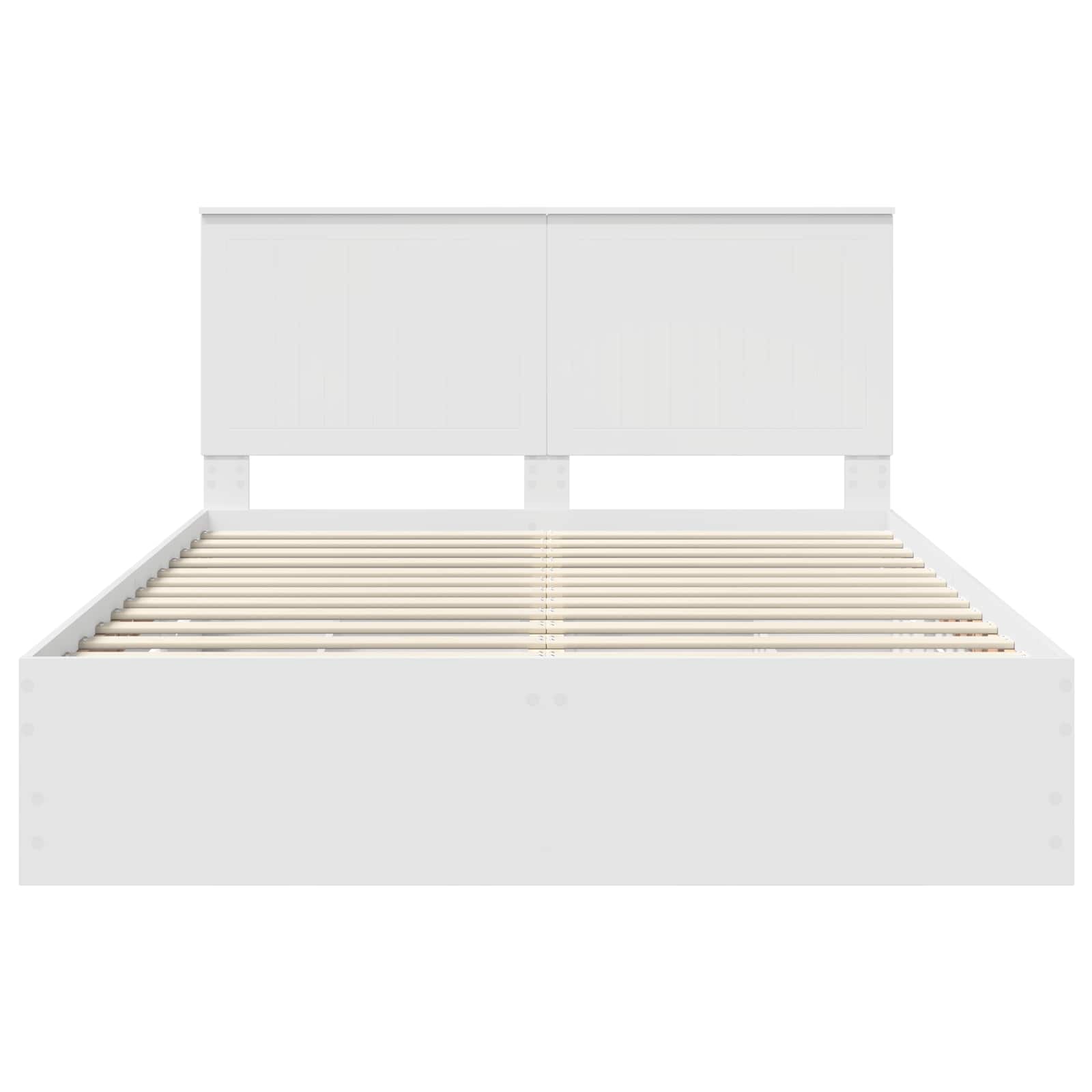 Bedframe met lade met opslag Wit 150 x 200 cm Ingenieurshout is nu te koop bij PeponiXL, paradijselijk wonen!