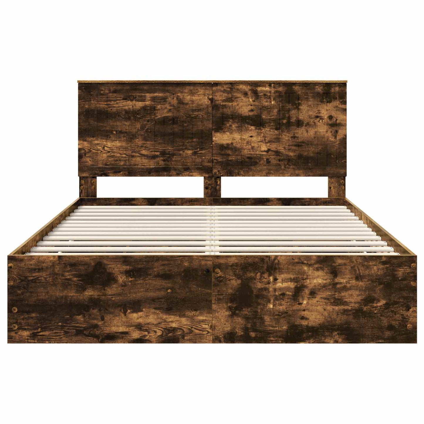Bedframe met lade Gerookt eiken 150 x 200 cm Ingenieurshout is nu te koop bij PeponiXL, paradijselijk wonen!