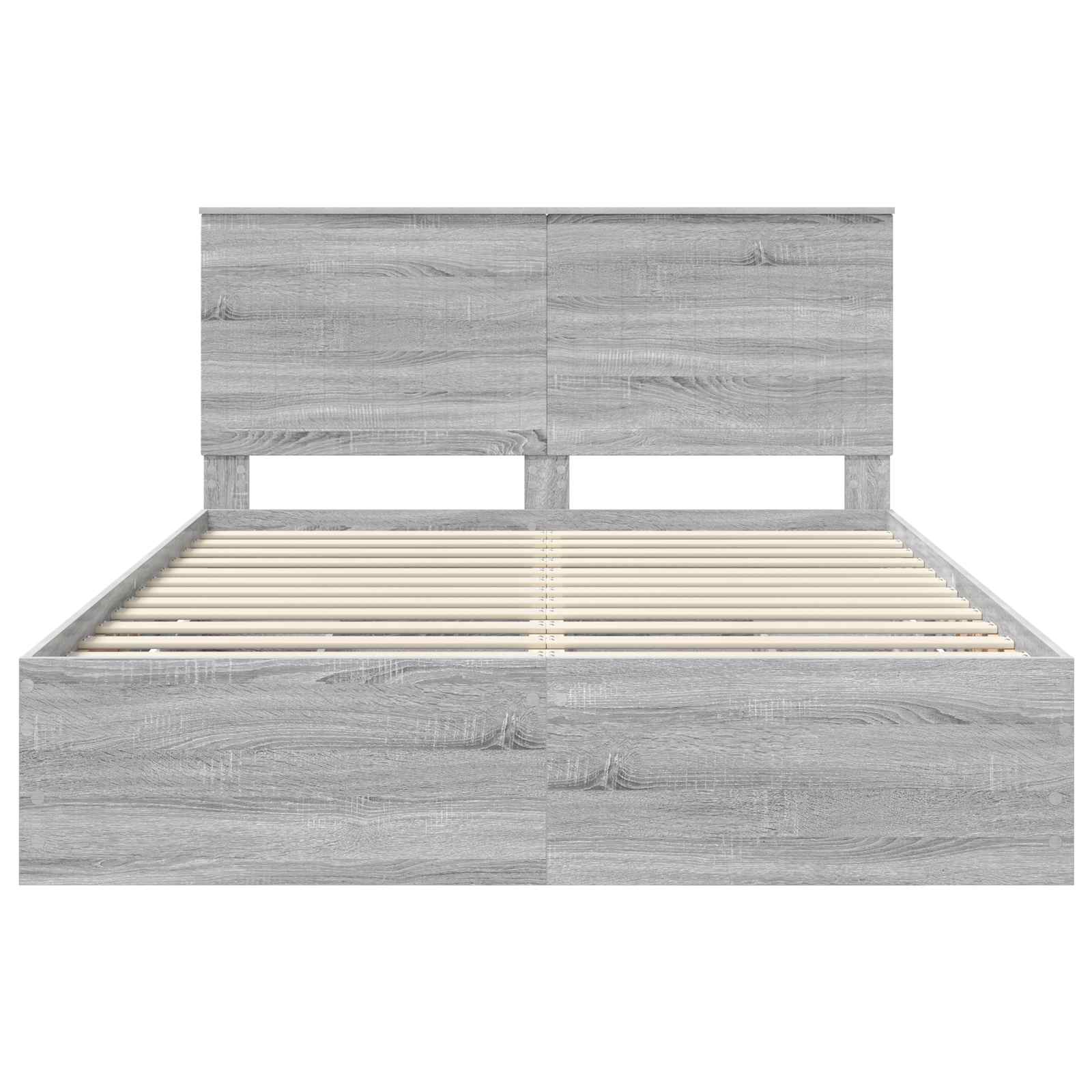 Bedframe met lade Grijs Sonoma 150 x 200 cm Ingenieurshout is nu te koop bij PeponiXL, paradijselijk wonen!