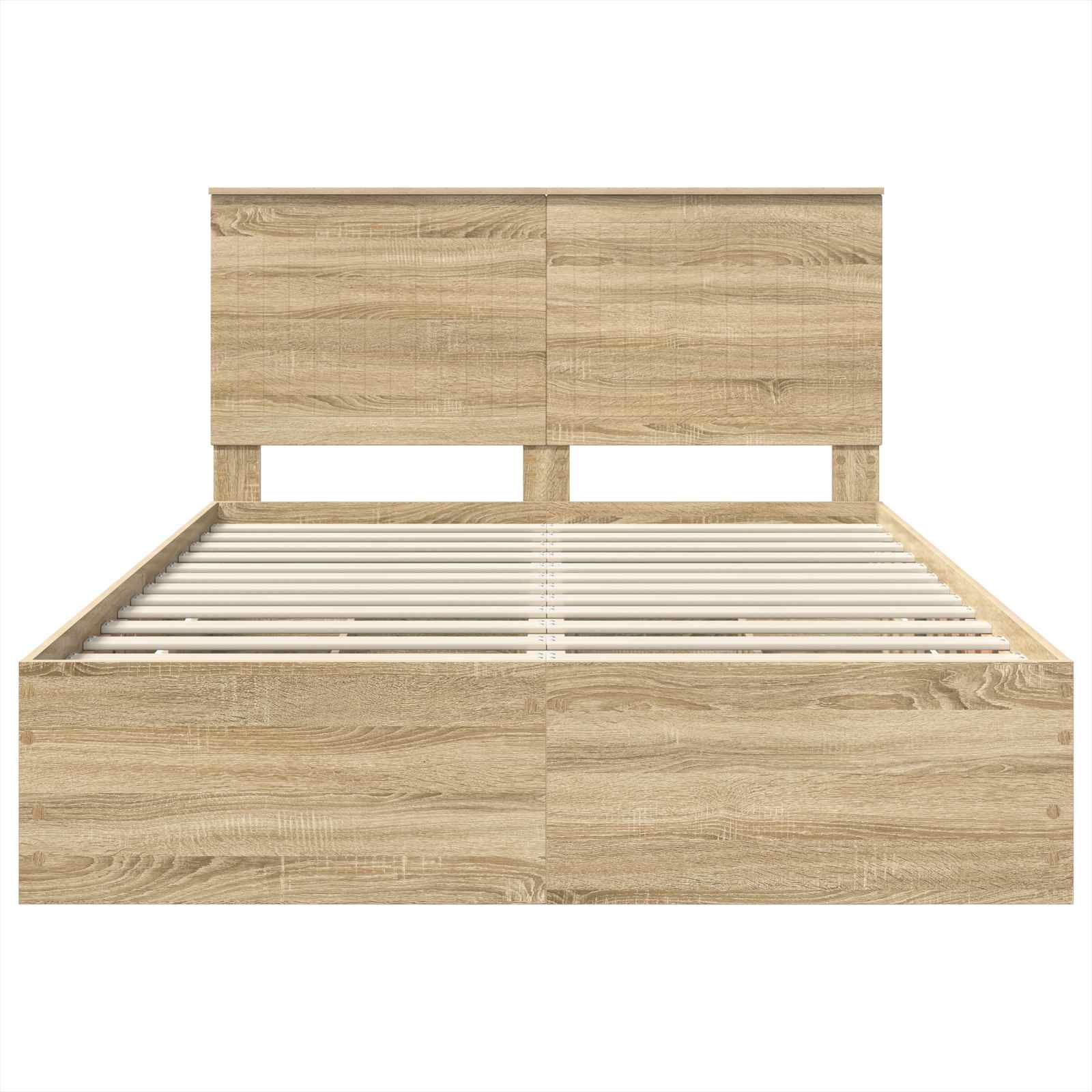 Bedframe met lade Sonoma Eiken 140 x 200 cm Ingenieurshout is nu te koop bij PeponiXL, paradijselijk wonen!