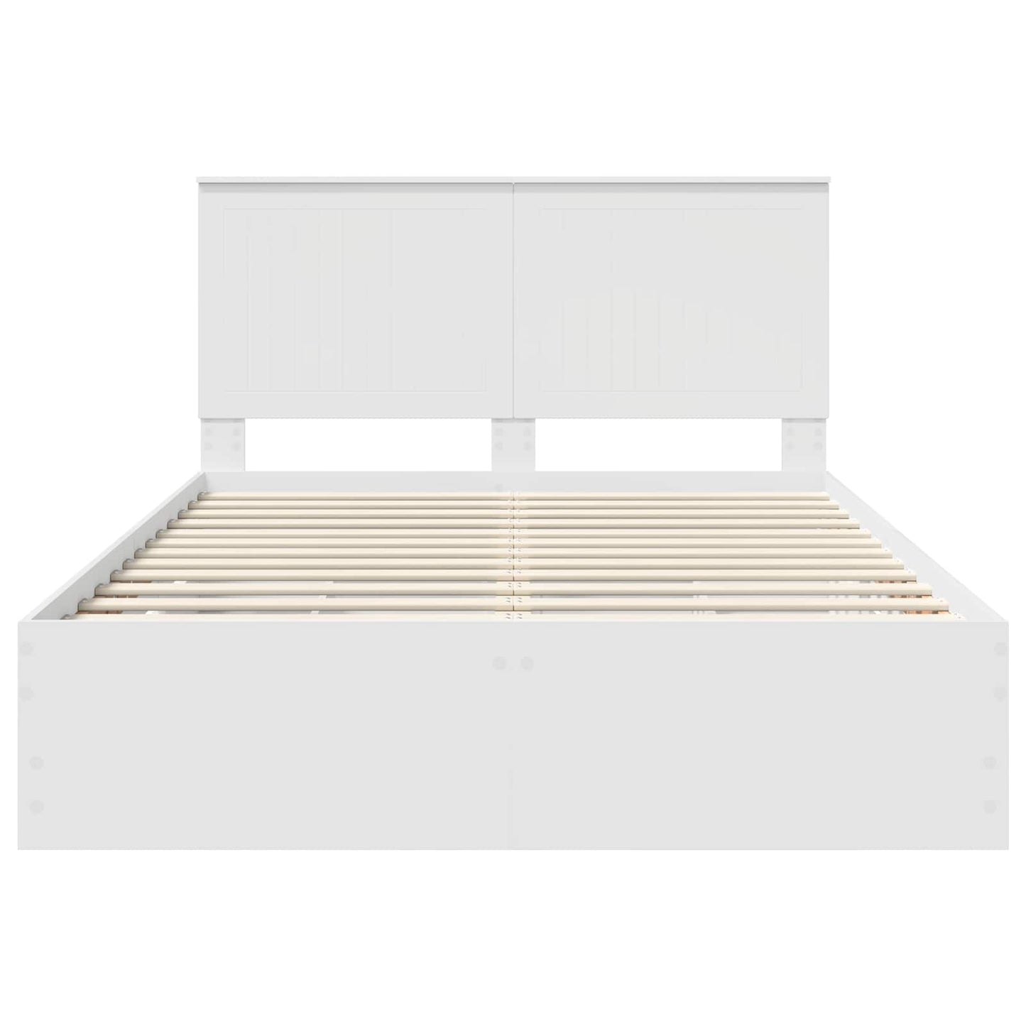 Bedframe met lade met opslag Wit 140 x 190 cm Ingenieurshout is nu te koop bij PeponiXL, paradijselijk wonen!