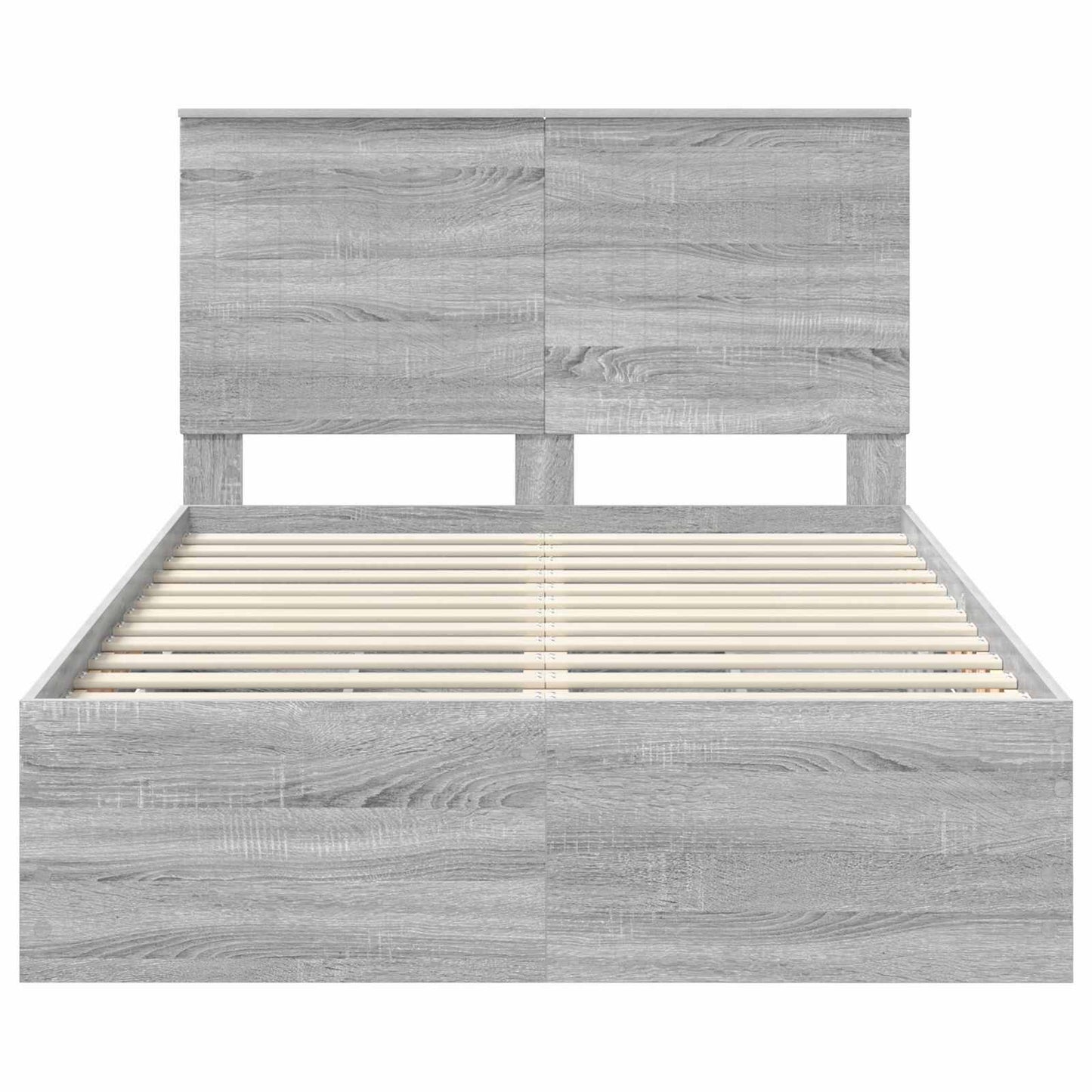 Bedframe met lade Grijs Sonoma 120 x 190 cm Ingenieurshout is nu te koop bij PeponiXL, paradijselijk wonen!