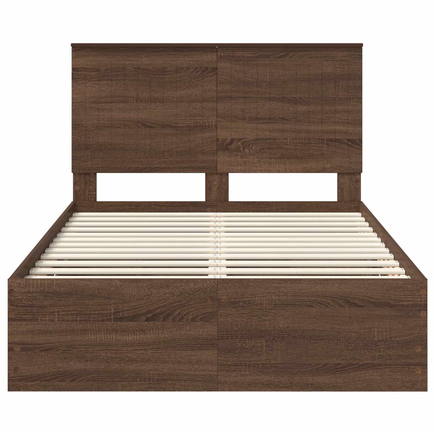 Bedframe met lade Bruin Eiken 120 x 190 cm Ingenieurshout is nu te koop bij PeponiXL, paradijselijk wonen!