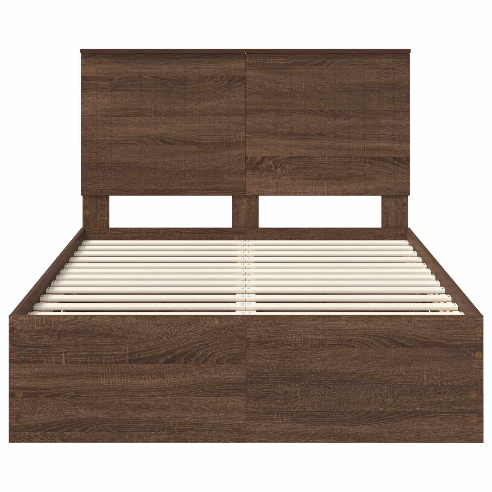 Bedframe met lade Bruin Eiken 120 x 190 cm Ingenieurshout is nu te koop bij PeponiXL, paradijselijk wonen!