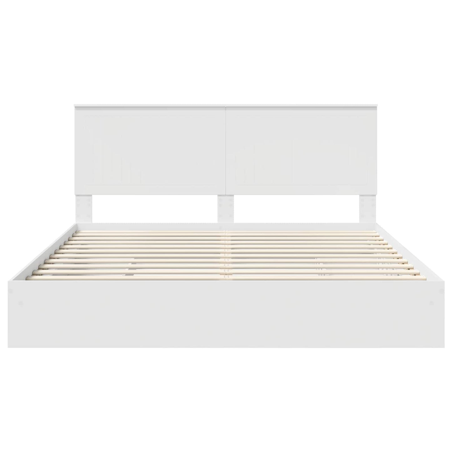 Opslag bed met hoofdeinde Wit 180 x 200 cm Bewerkt hout is nu te koop bij PeponiXL, paradijselijk wonen!