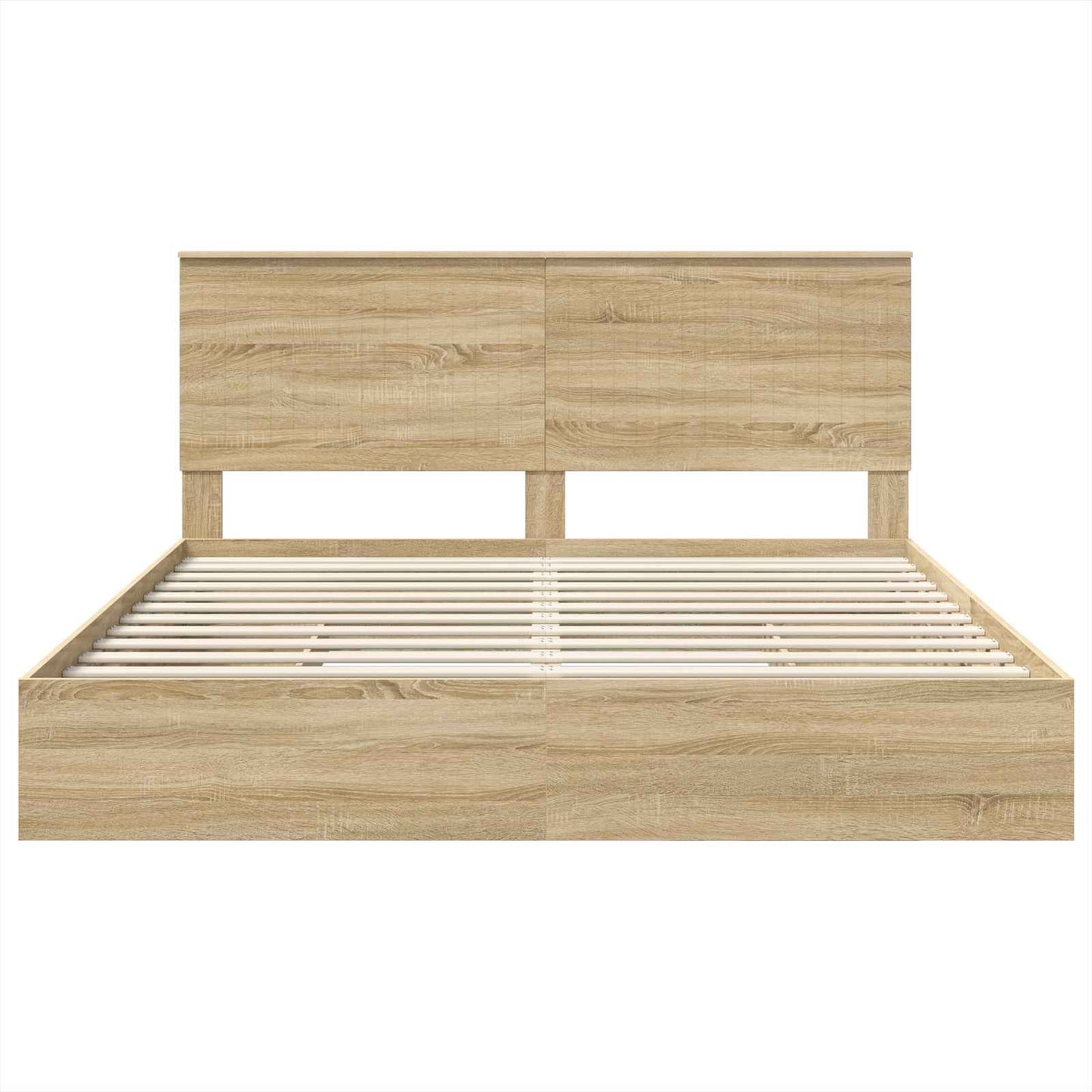 Opslag bed met lade Sonoma Eiken 180 x 200 cm Bewerkt hout is nu te koop bij PeponiXL, paradijselijk wonen!