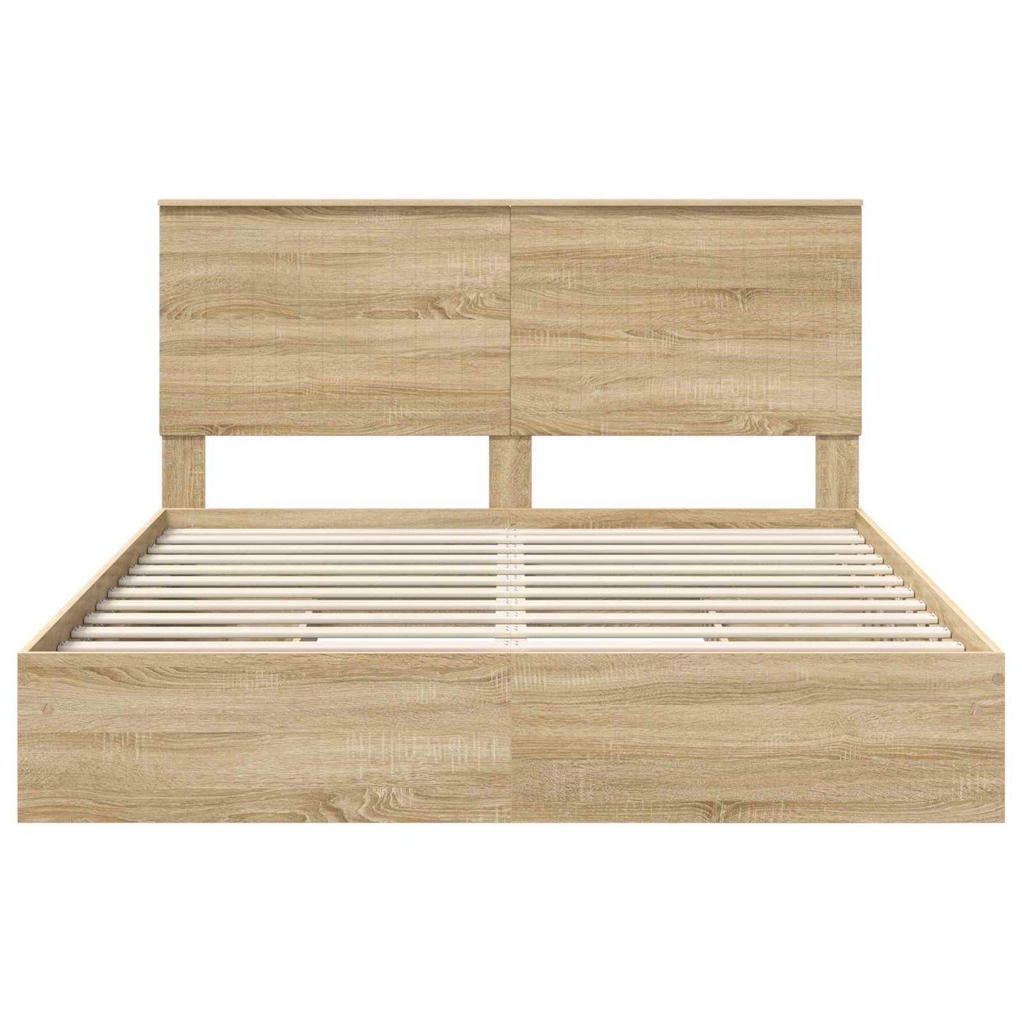 Opslag bed met lade Sonoma Eiken 160 x 200 cm Bewerkt hout is nu te koop bij PeponiXL, paradijselijk wonen!