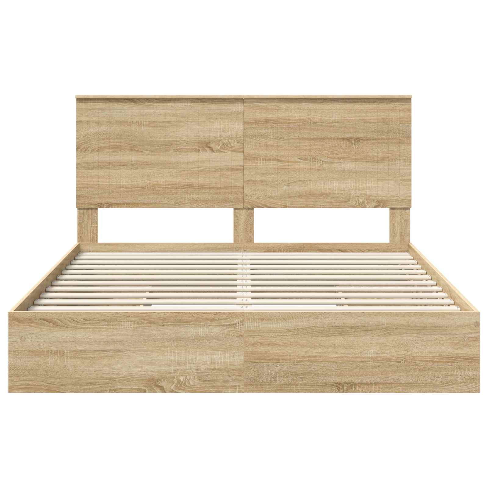 Opslag bed met lade Sonoma Eiken 160 x 200 cm Bewerkt hout is nu te koop bij PeponiXL, paradijselijk wonen!