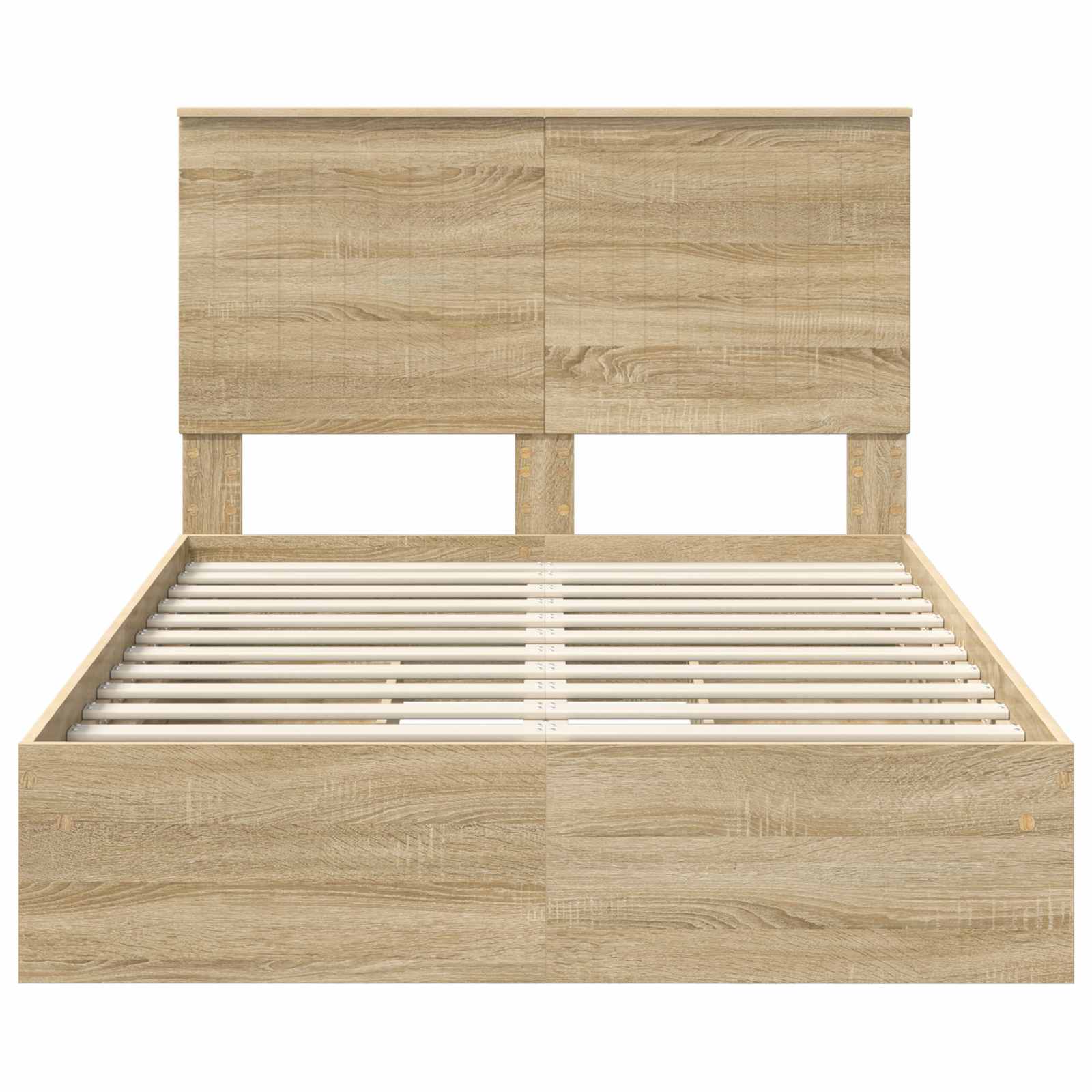 Opslag bed met lade Sonoma Eiken 120 x 200 cm Bewerkt hout is nu te koop bij PeponiXL, paradijselijk wonen!