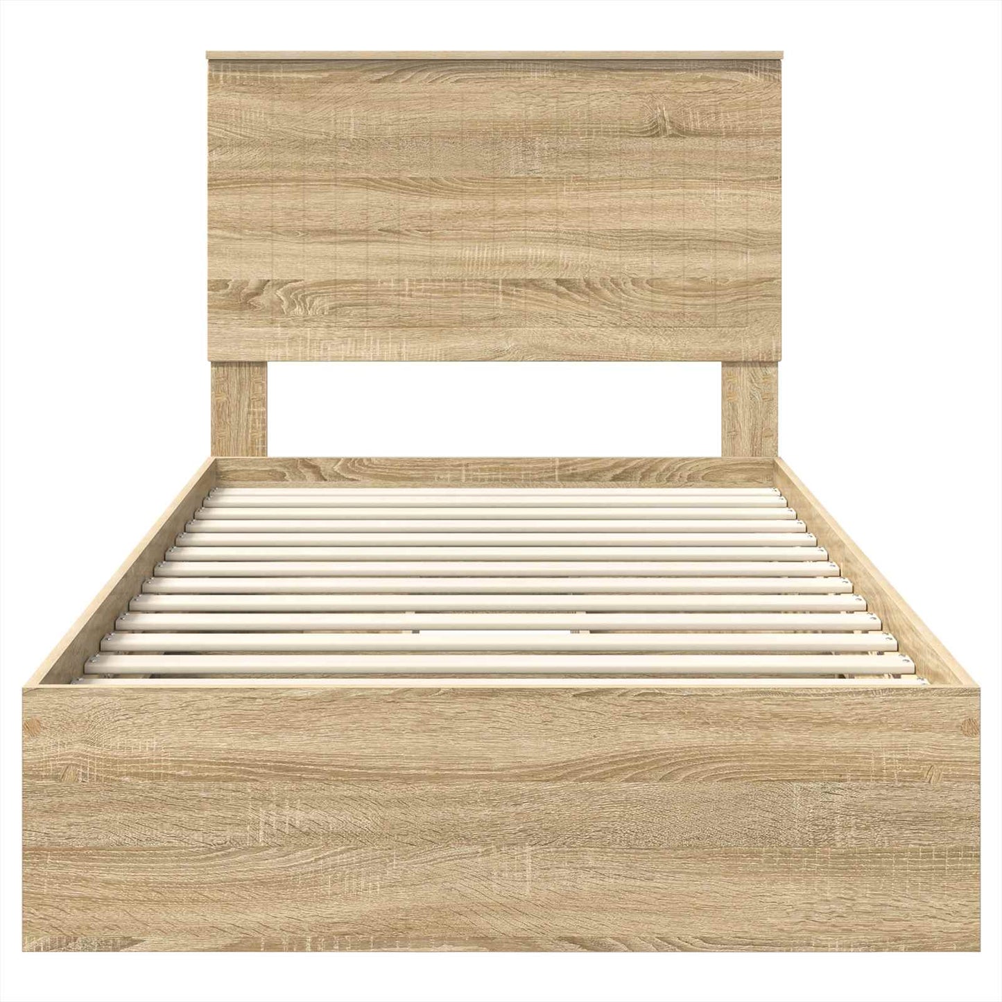 Opslag bed met lade Sonoma Eiken 100 x 200 cm Bewerkt hout is nu te koop bij PeponiXL, paradijselijk wonen!
