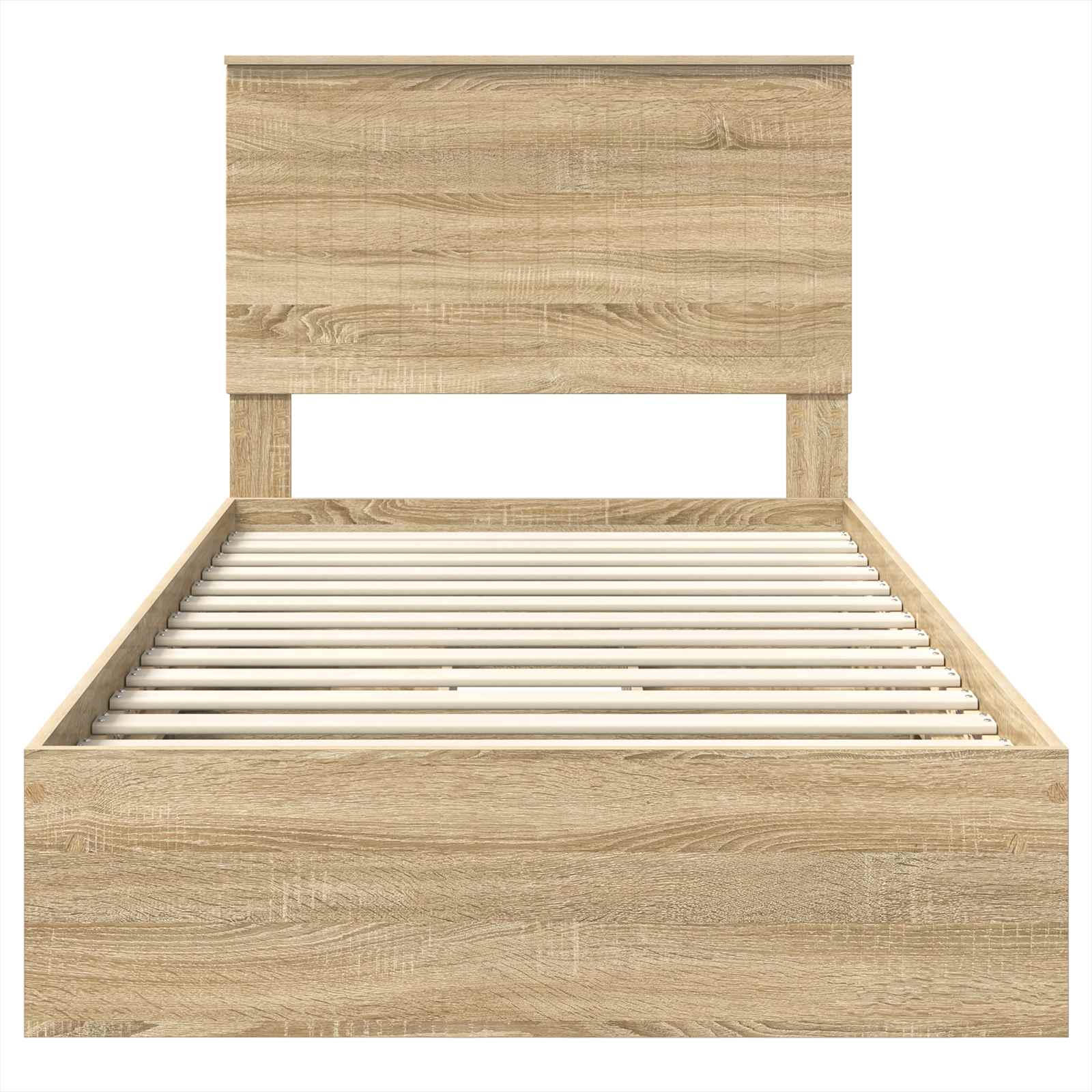 Opslag bed met lade Sonoma Eiken 100 x 200 cm Bewerkt hout is nu te koop bij PeponiXL, paradijselijk wonen!