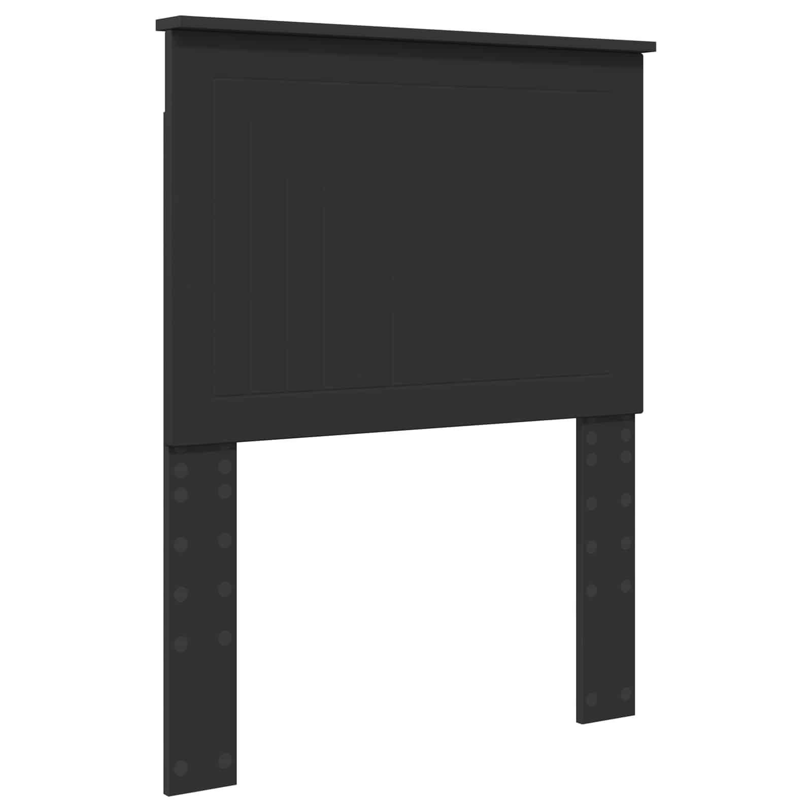 Opslag bed met hoofdeinde Zwart 75 x 190 cm Bewerkt hout is nu te koop bij PeponiXL, paradijselijk wonen!