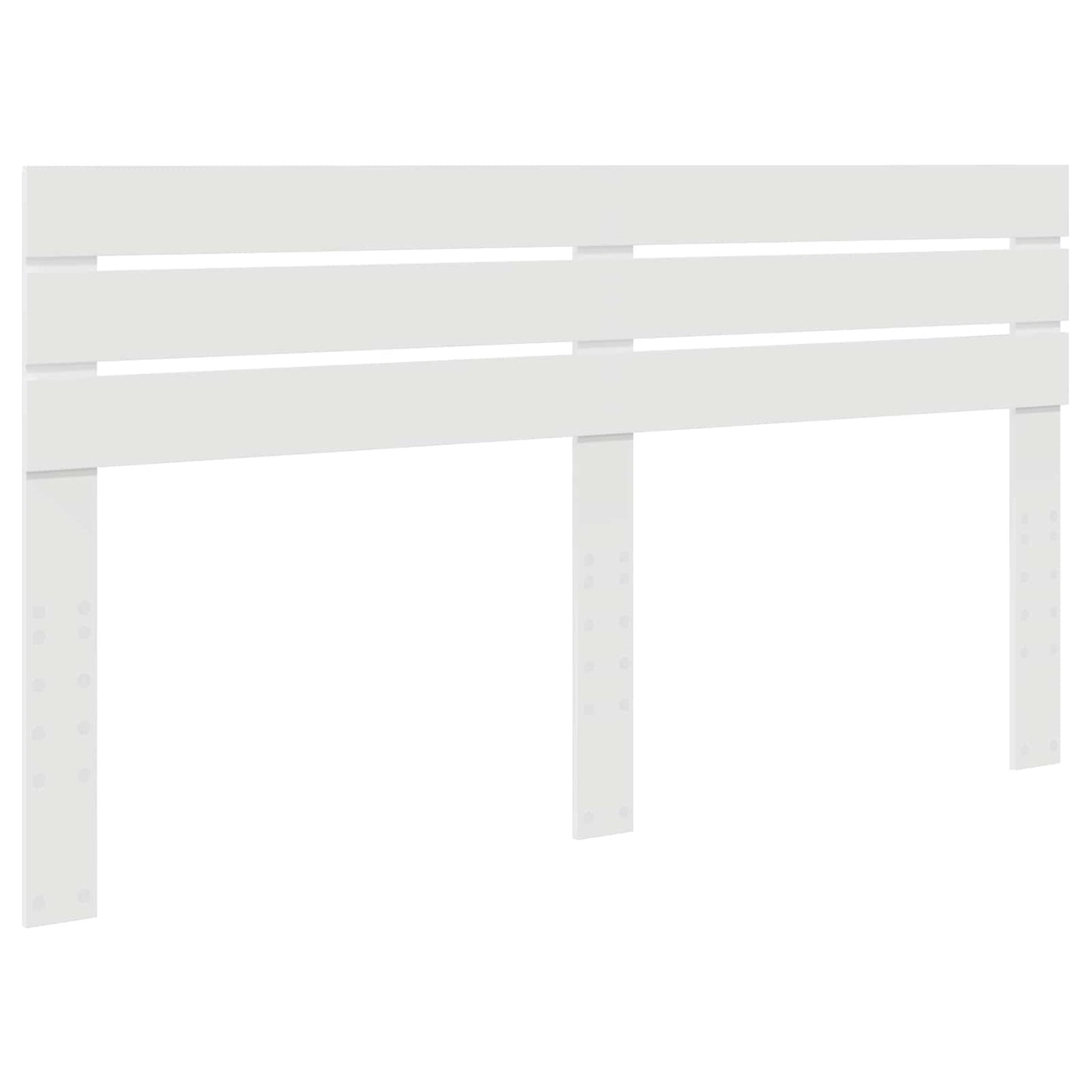 Bedframe met hoofdeinde Wit 200 x 200 cm Massief grenenhout is nu te koop bij PeponiXL, paradijselijk wonen!