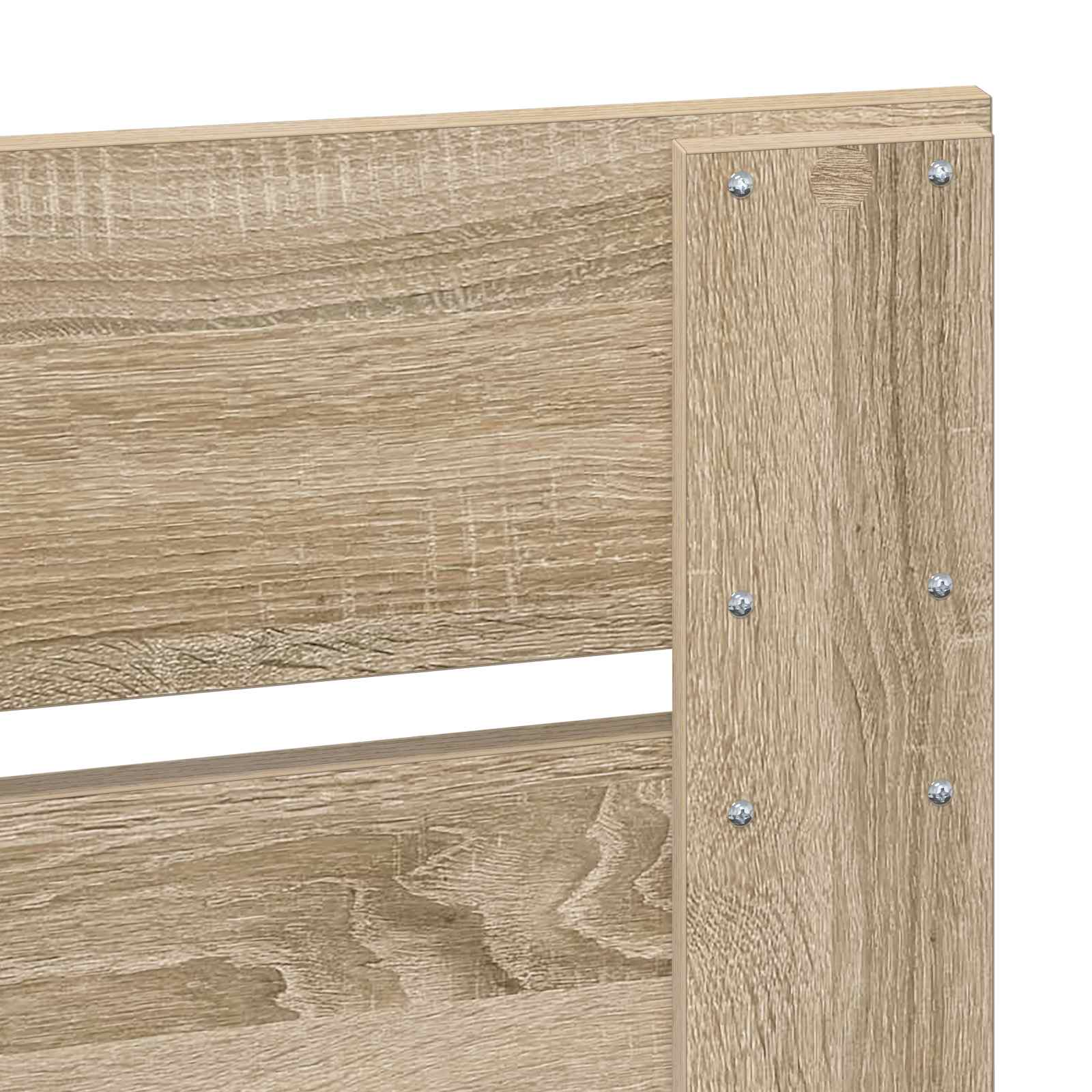 Bedframe met hoofdeinde Sonoma 200 x 200 cm Massief grenenhout is nu te koop bij PeponiXL, paradijselijk wonen!