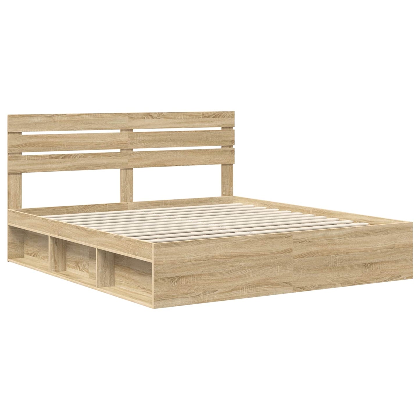Bedframe met hoofdeinde Sonoma 180 x 200 cm Massief grenenhout is nu te koop bij PeponiXL, paradijselijk wonen!