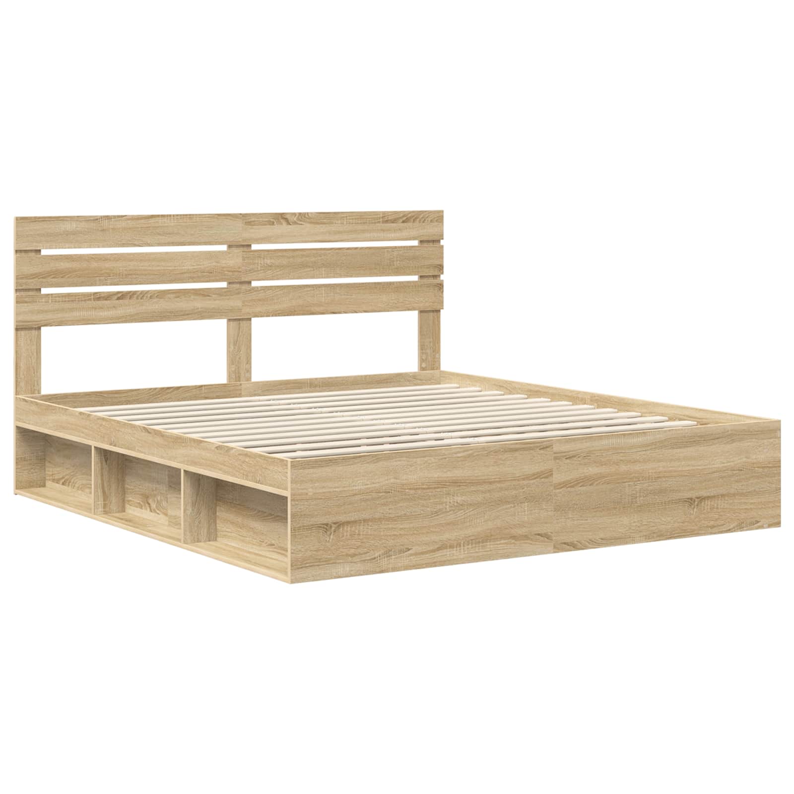 Bedframe met hoofdeinde Sonoma 180 x 200 cm Massief grenenhout is nu te koop bij PeponiXL, paradijselijk wonen!