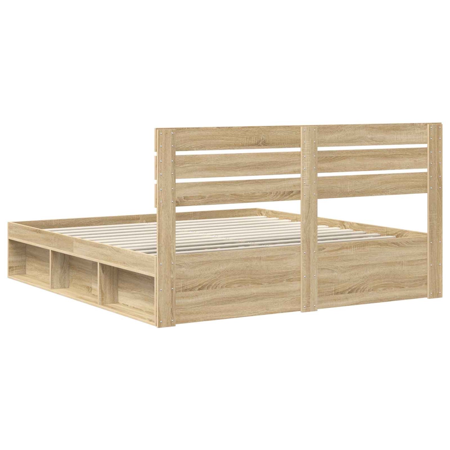 Bedframe met hoofdeinde Sonoma 180 x 200 cm Massief grenenhout is nu te koop bij PeponiXL, paradijselijk wonen!