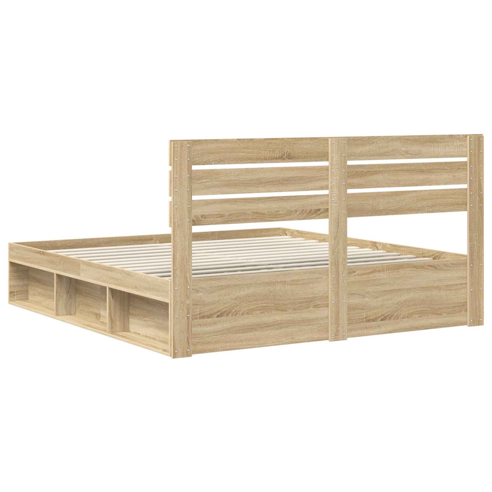Bedframe met hoofdeinde Sonoma 180 x 200 cm Massief grenenhout is nu te koop bij PeponiXL, paradijselijk wonen!