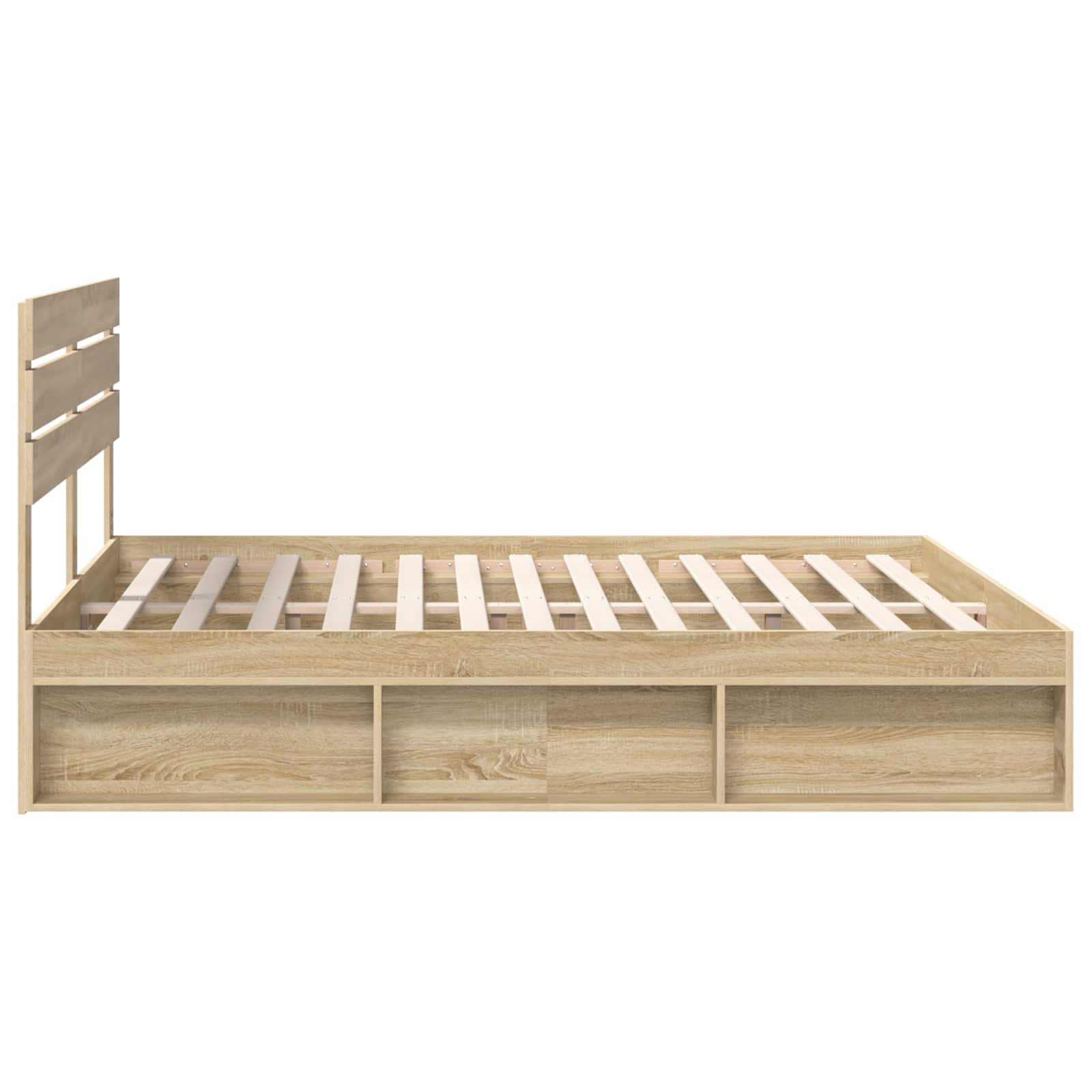 Bedframe met hoofdeinde Sonoma 180 x 200 cm Massief grenenhout is nu te koop bij PeponiXL, paradijselijk wonen!
