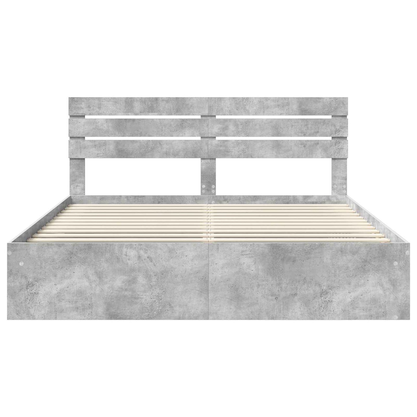 Bedframe met hoofdeinde Beton 180 x 200 cm Massief grenenhout is nu te koop bij PeponiXL, paradijselijk wonen!