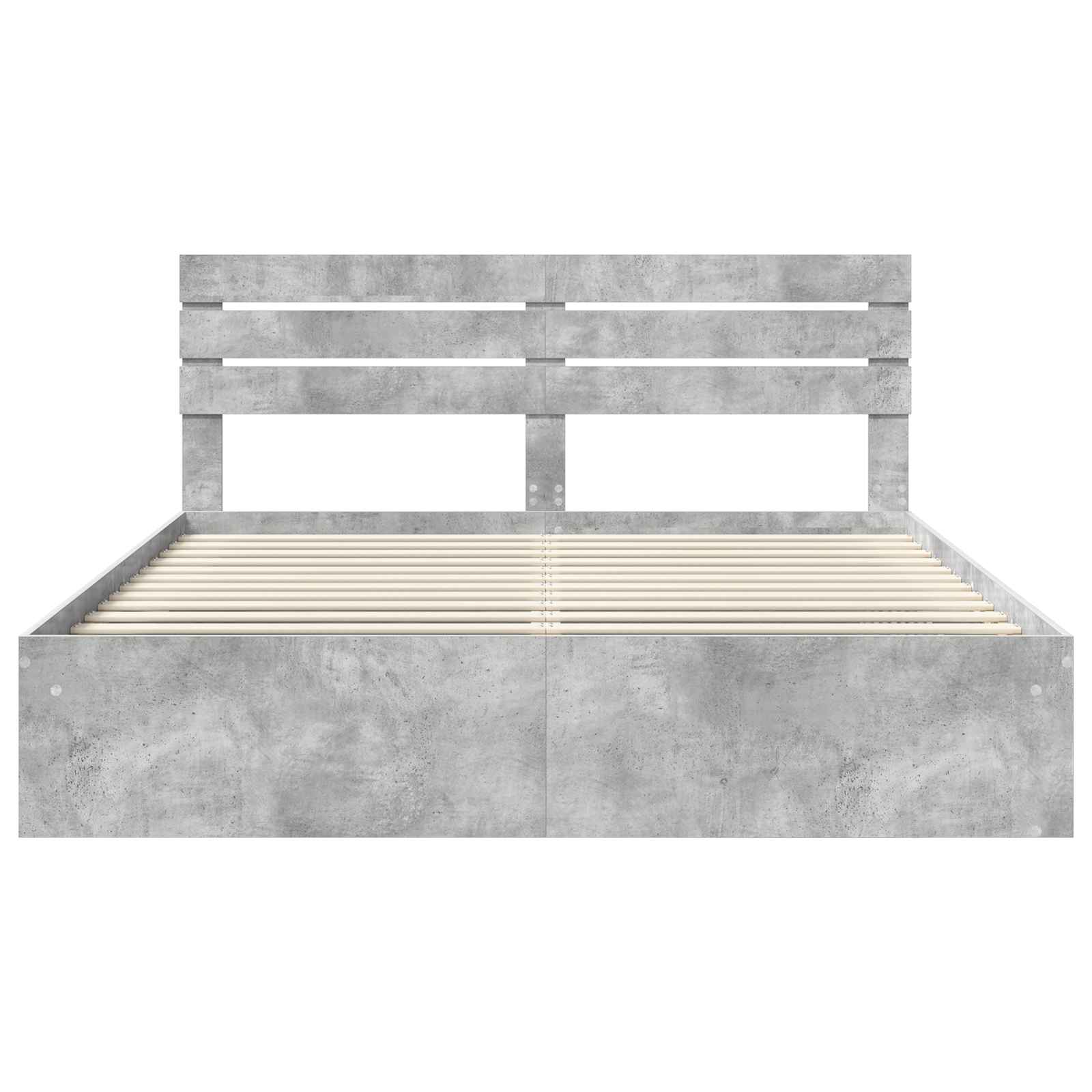 Bedframe met hoofdeinde Beton 180 x 200 cm Massief grenenhout is nu te koop bij PeponiXL, paradijselijk wonen!