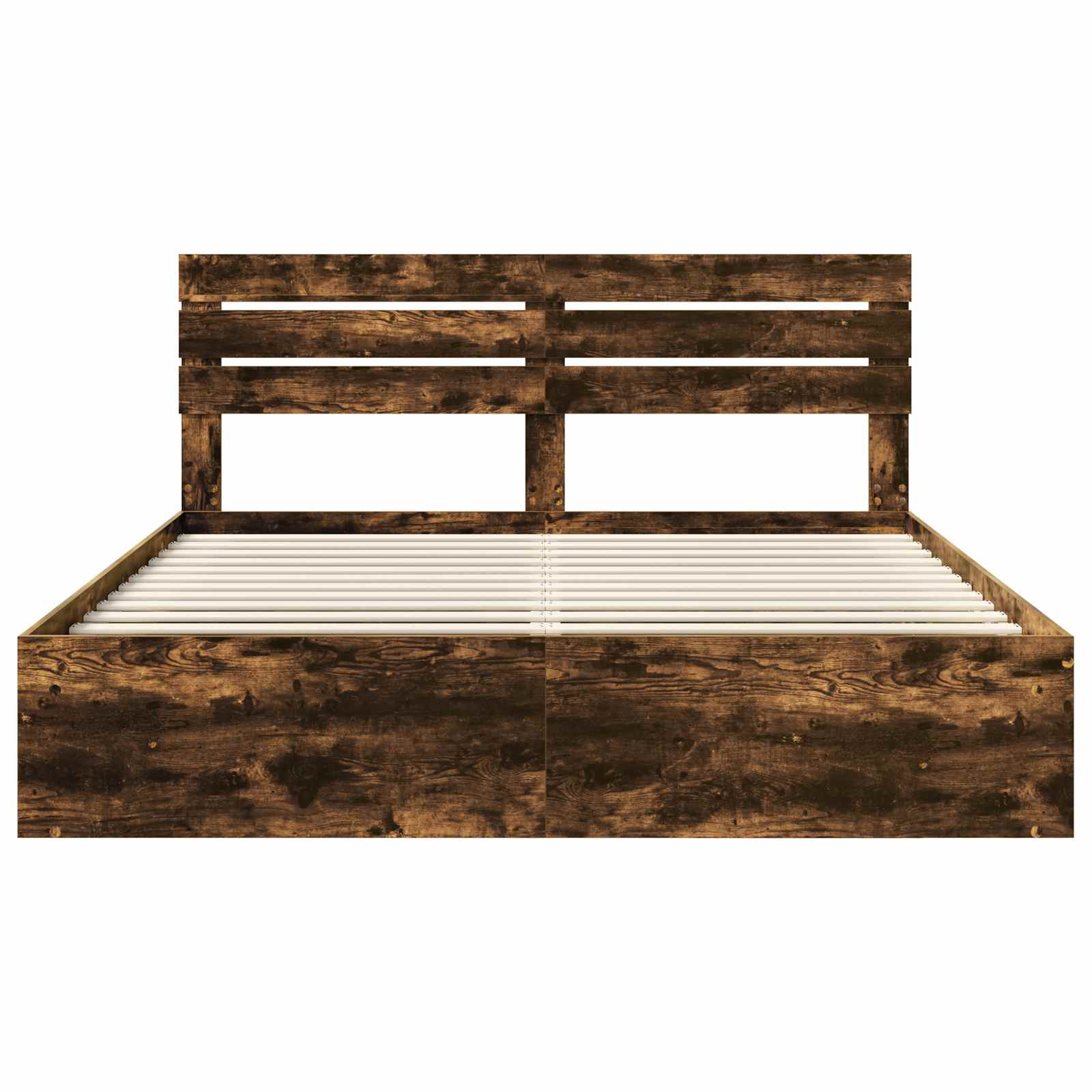 Bedframe Gerookt eiken 180 x 200 cm Massief grenenhout is nu te koop bij PeponiXL, paradijselijk wonen!