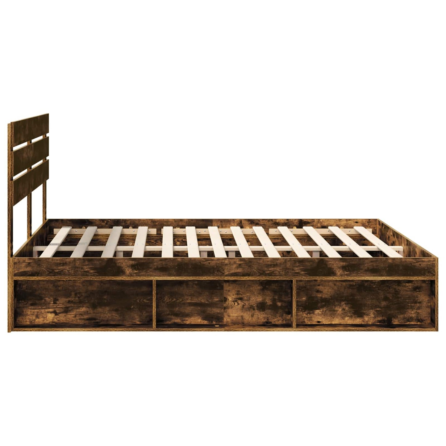 Bedframe Gerookt eiken 180 x 200 cm Massief grenenhout is nu te koop bij PeponiXL, paradijselijk wonen!