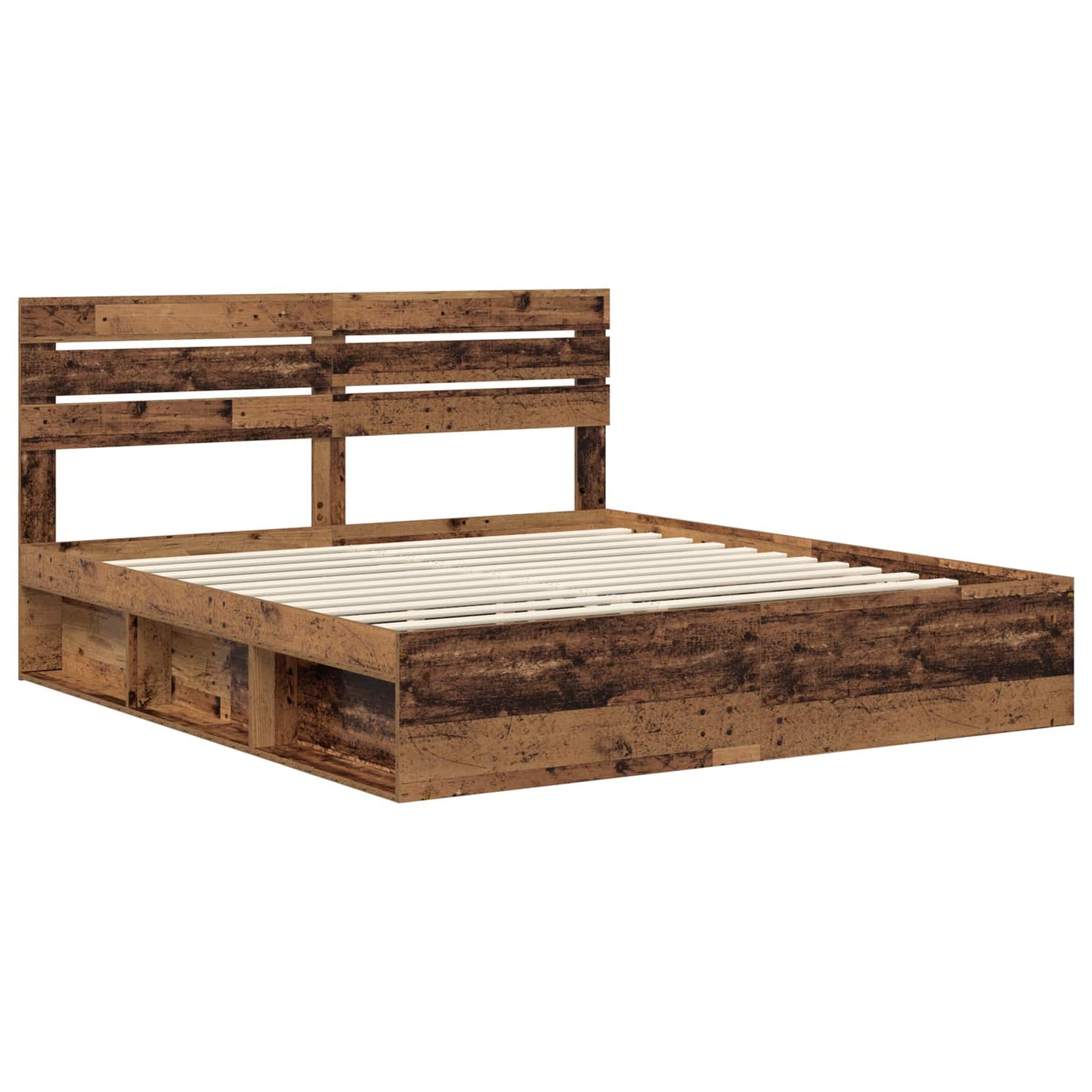 Bedframe met hoofdeinde Oudhout 180 x 200 cm Massief grenenhout