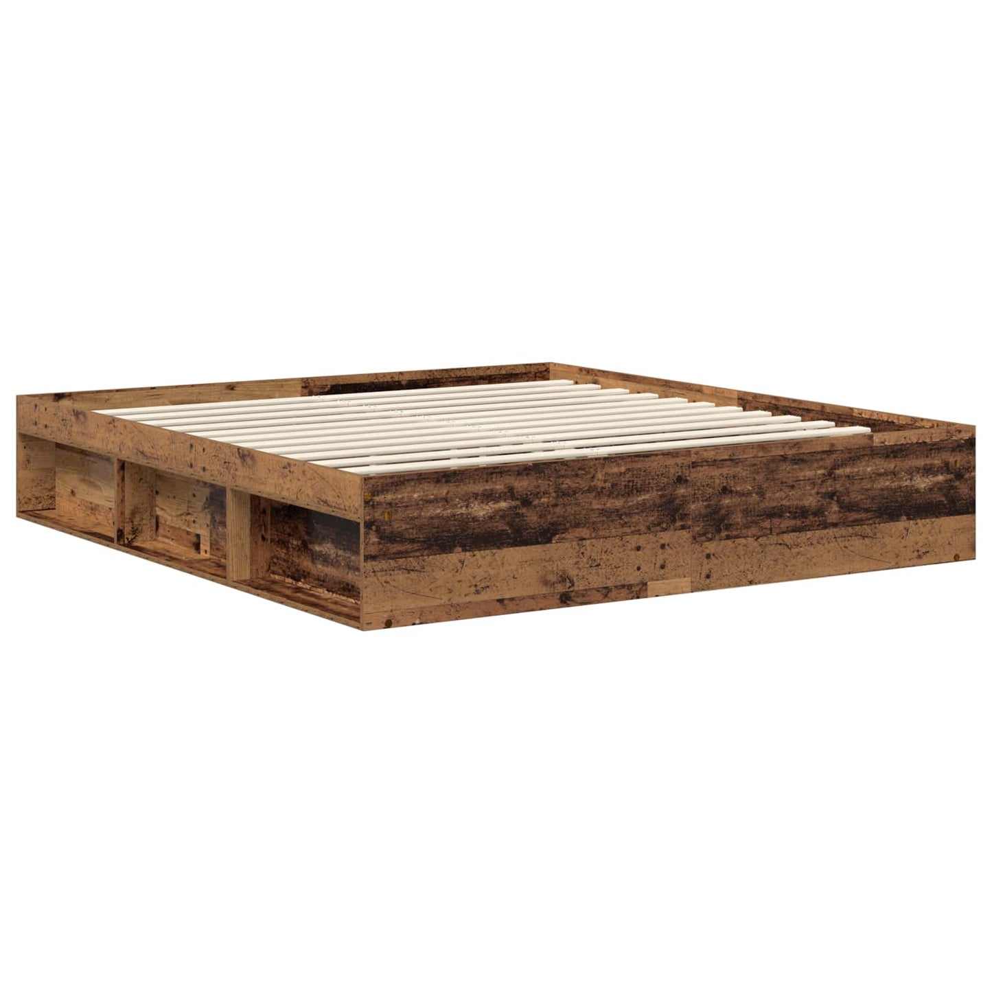 Bedframe met hoofdeinde Oudhout 180 x 200 cm Massief grenenhout