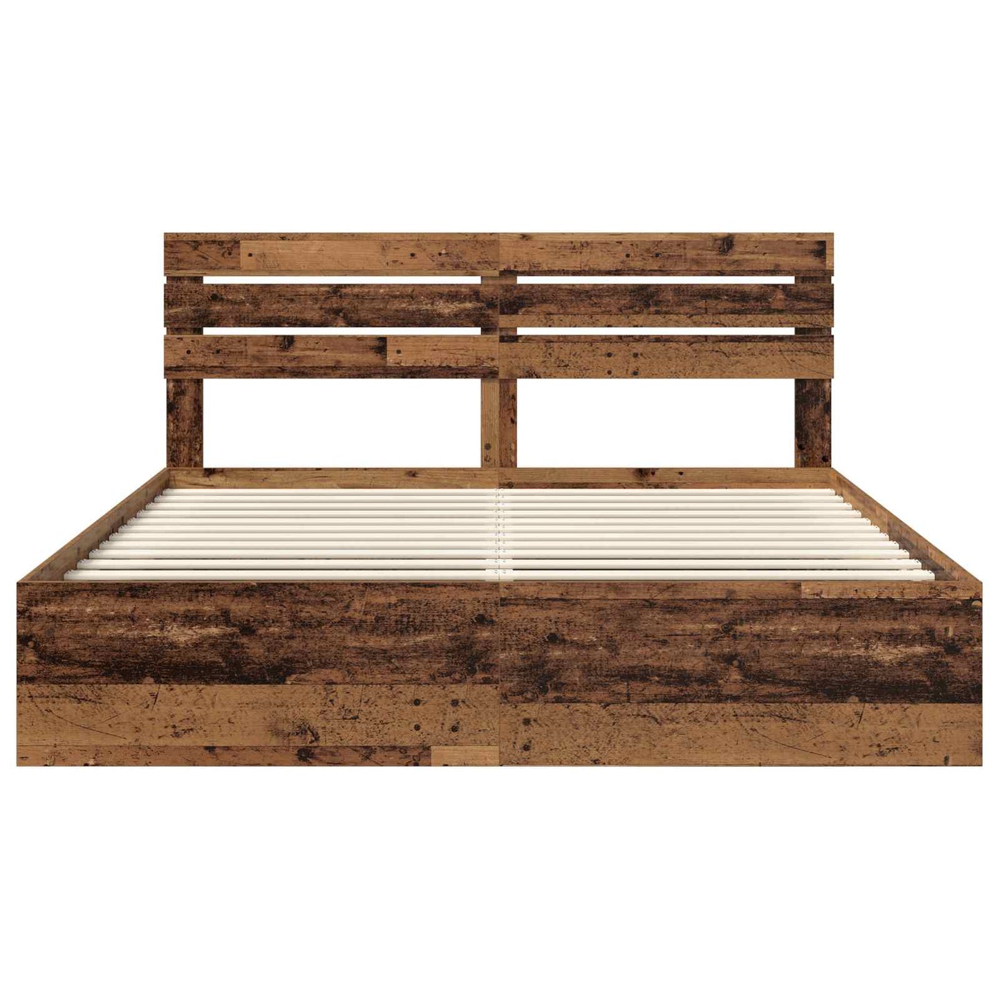 Bedframe met hoofdeinde Oudhout 180 x 200 cm Massief grenenhout