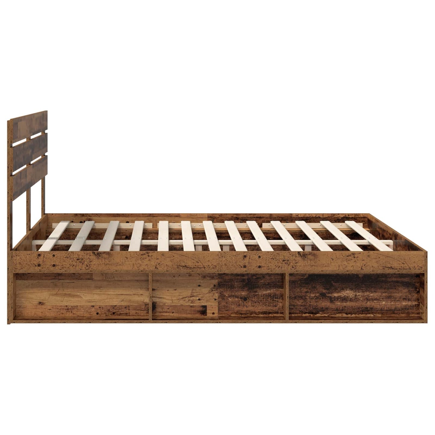 Bedframe met hoofdeinde Oudhout 180 x 200 cm Massief grenenhout