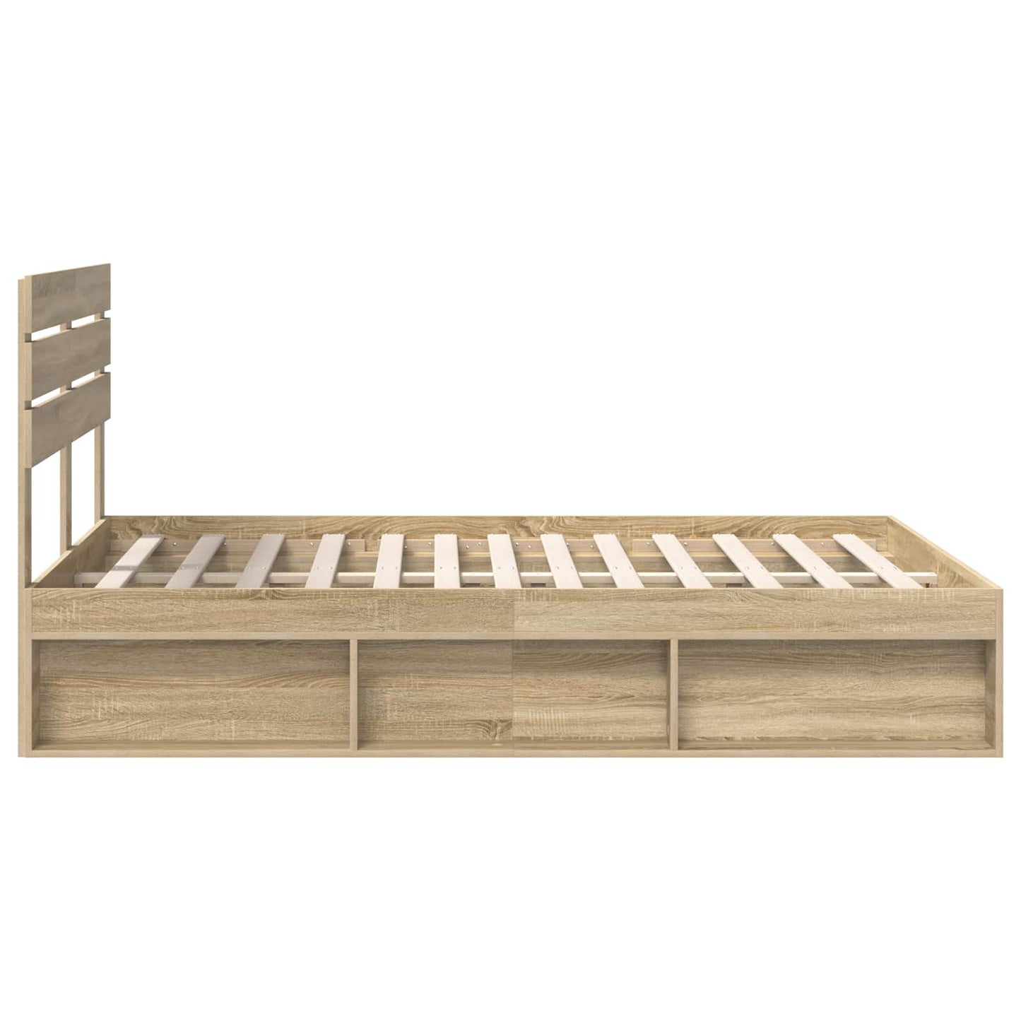 Bedframe met hoofdeinde Sonoma 160 x 200 cm Massief grenenhout is nu te koop bij PeponiXL, paradijselijk wonen!