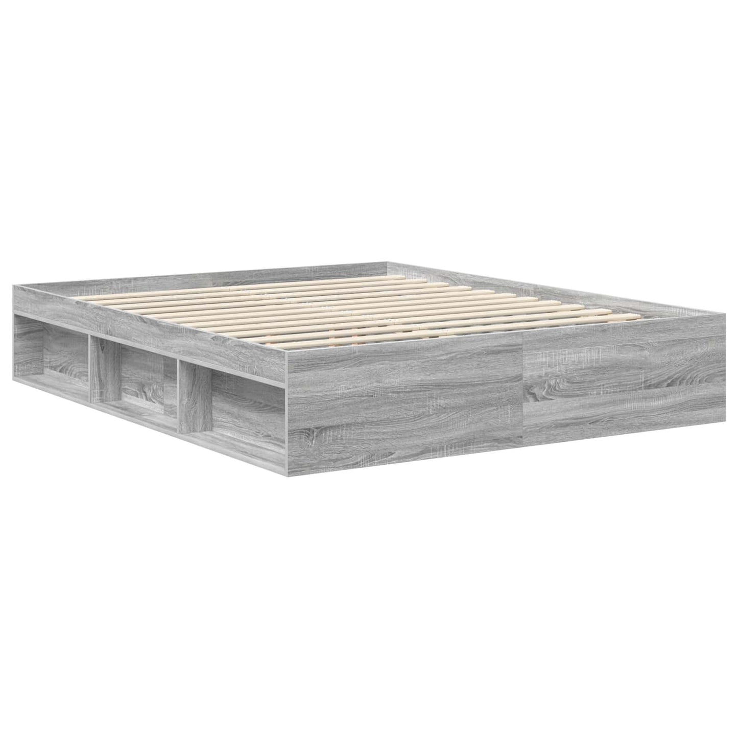 Bedframe Grijs Sonoma 160 x 200 cm Massief grenenhout is nu te koop bij PeponiXL, paradijselijk wonen!