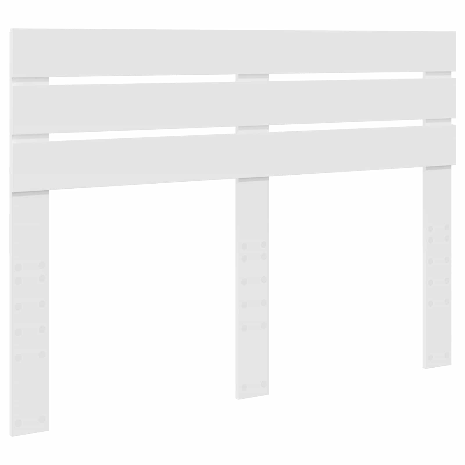 Bedframe met hoofdeinde Wit 150 x 200 cm Massief grenenhout is nu te koop bij PeponiXL, paradijselijk wonen!