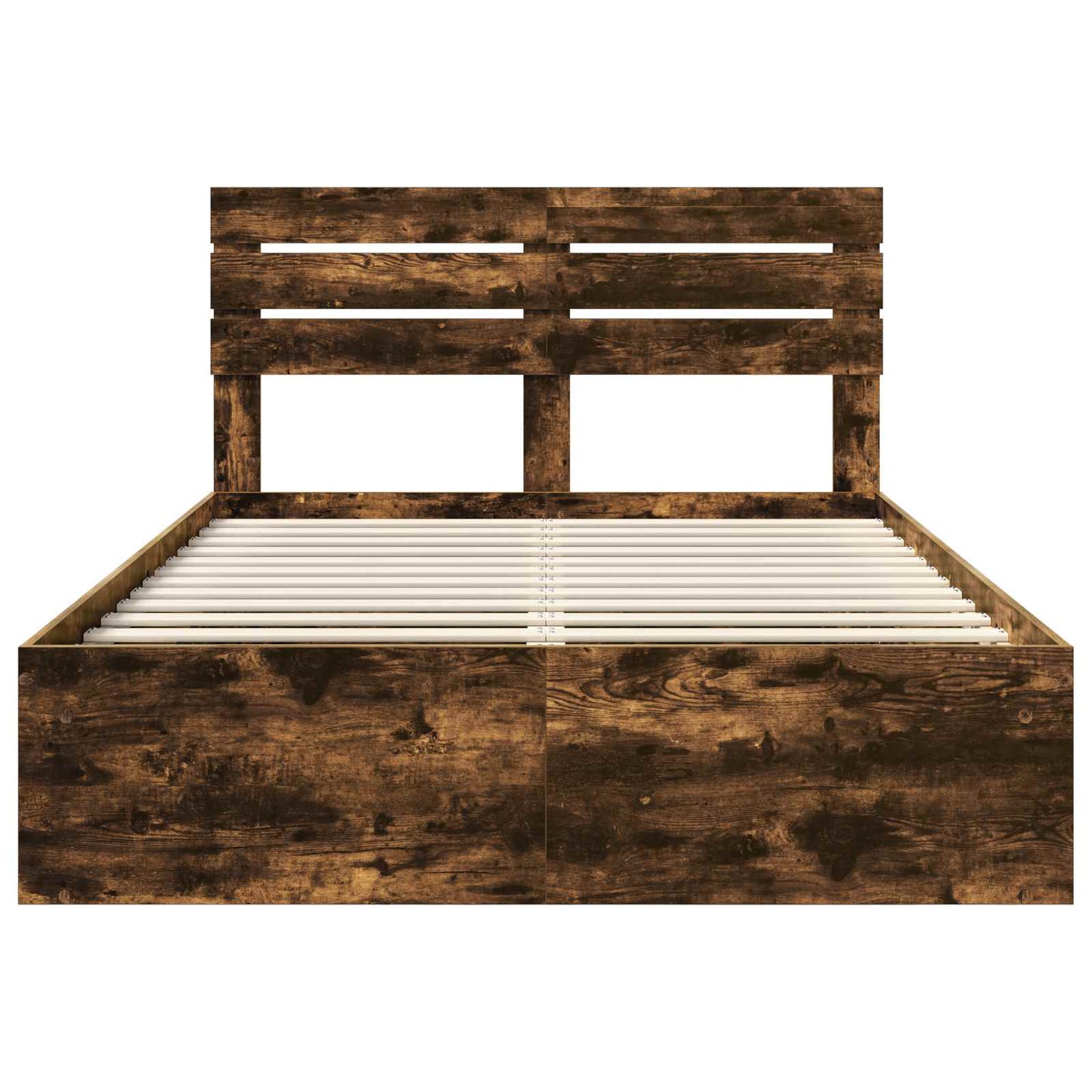 Bedframe Gerookt eiken 150 x 200 cm Massief grenenhout is nu te koop bij PeponiXL, paradijselijk wonen!